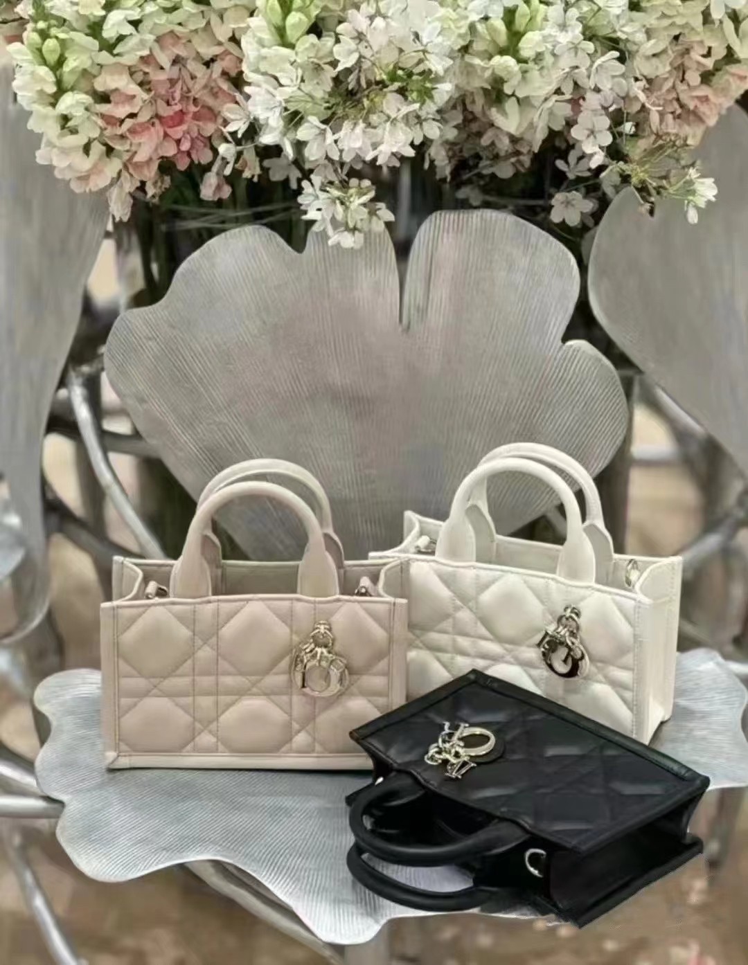 Dior Mini TOTE full leather model 3 colors