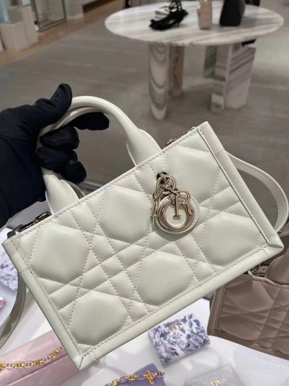 Dior Mini Tote: White