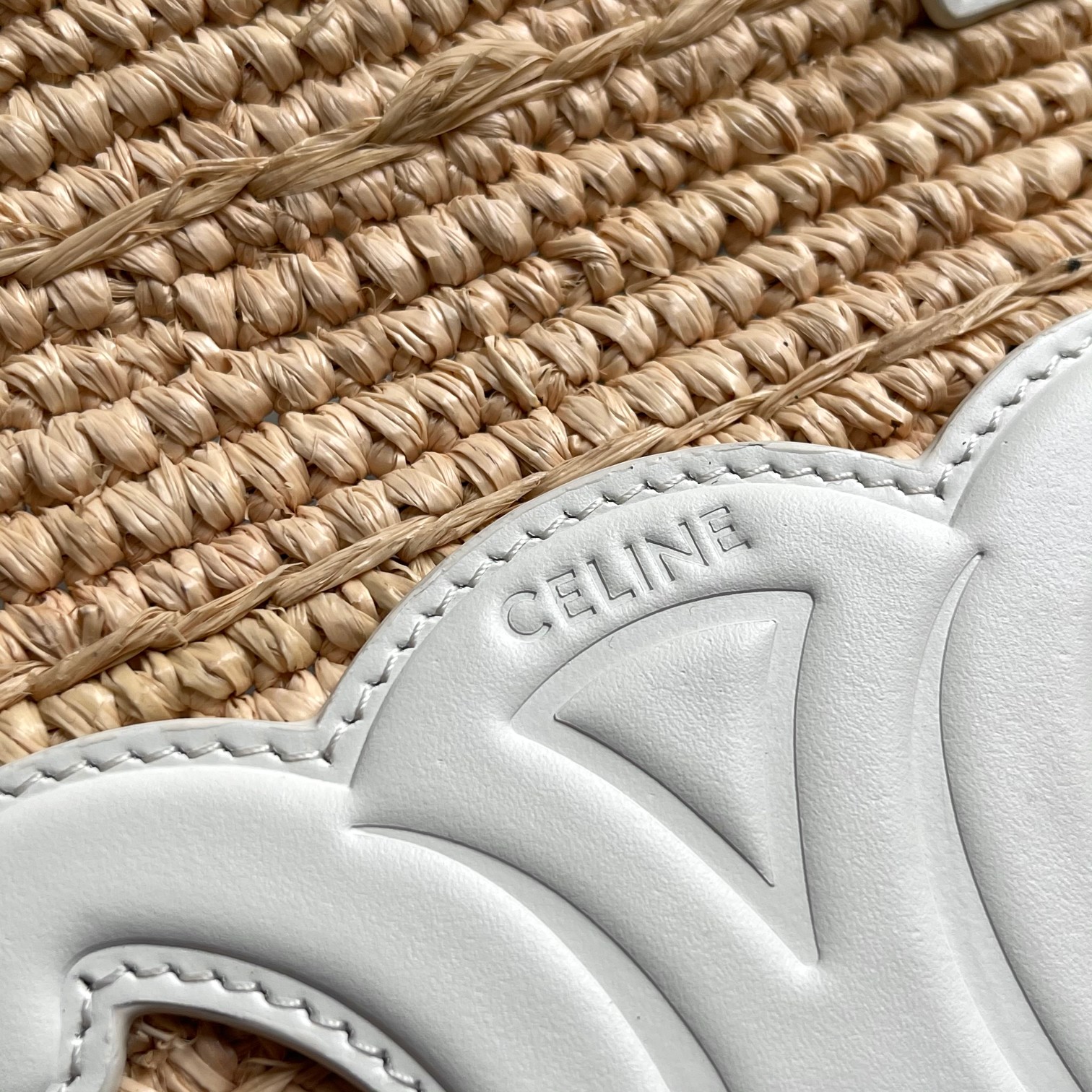 CELINE TEEN plant material and cow leather soft classic basket bag high-end handwoven bag