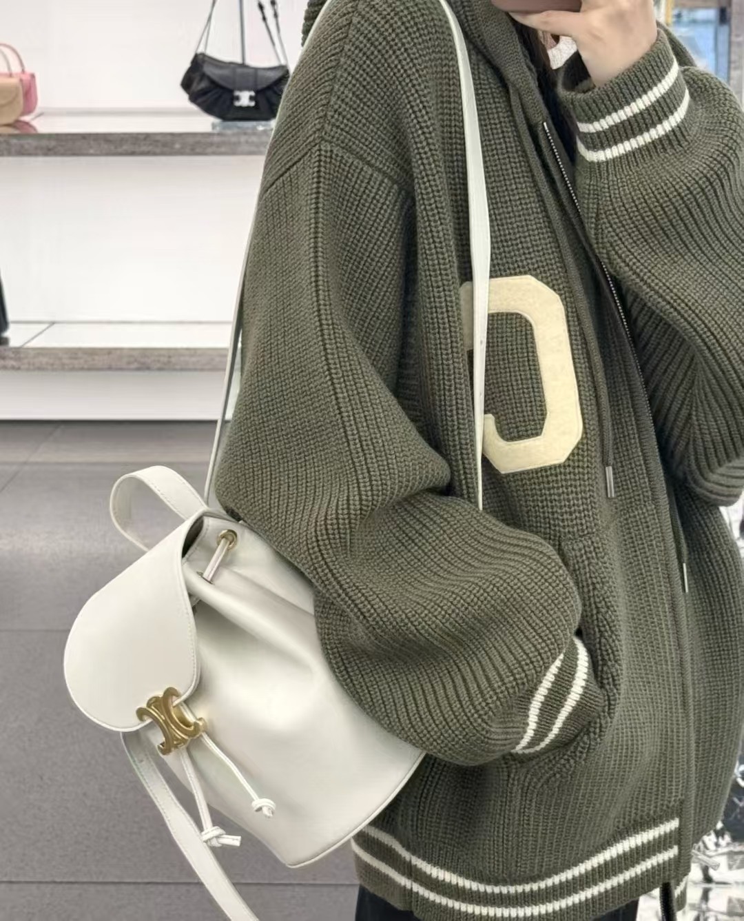 Celine White upper body picture~Ready stock. Pictures are being taken.