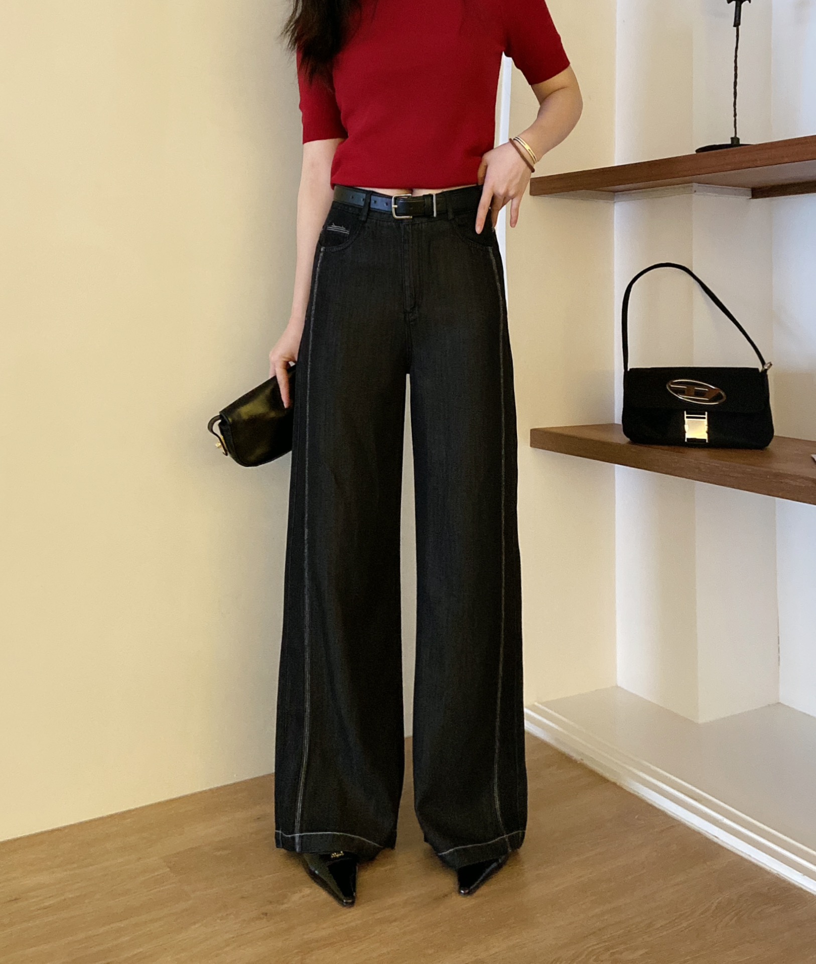 p437 High-end quality women’s suit packaged with new Western Queens Queens – (Deep Blue/Black) SMLXL - 图片 2
