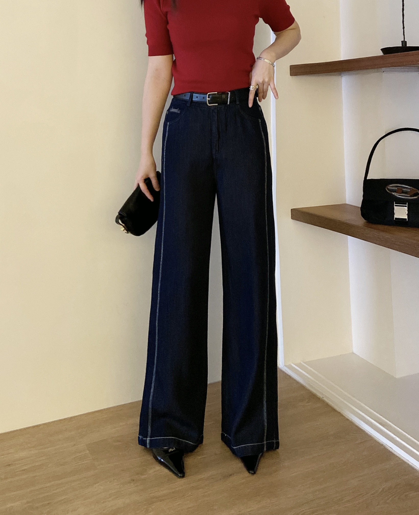 p437 High-end quality women’s suit packaged with new Western Queens Queens – (Deep Blue/Black) SMLXL - 图片 4