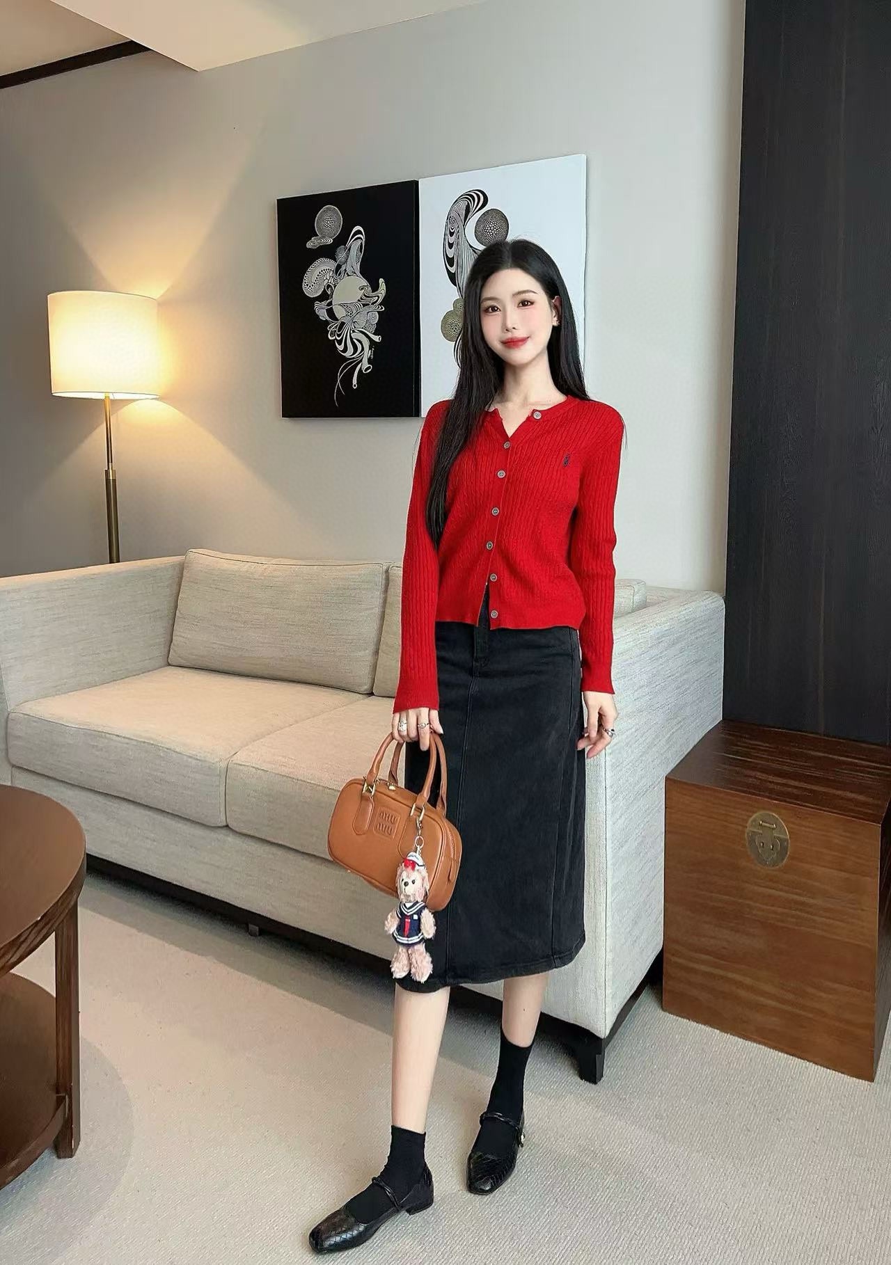 NO:309802,Model number G25011578 MiuMi* new model high-end custom original logo buttons, red letter logo precision embroidery decoration high waist slit elastic denim long skirt!  Gray, 36.38.40.42.44 (40 size waist 72, hip 90, skirt length 69 high fabric, miumiu, skirt kirts, alexander wang19860909款号G25011578 MiuMi*缪家新款 高端定制原版logo纽扣、红色字母标志精密刺绣装饰高腰开叉弹力牛仔长款半身裙！灰色,36.38.40.42.44（40码腰围72,臀围90,裙长69面料高,,miumiu,skirts,alexander wang,Women's clothing