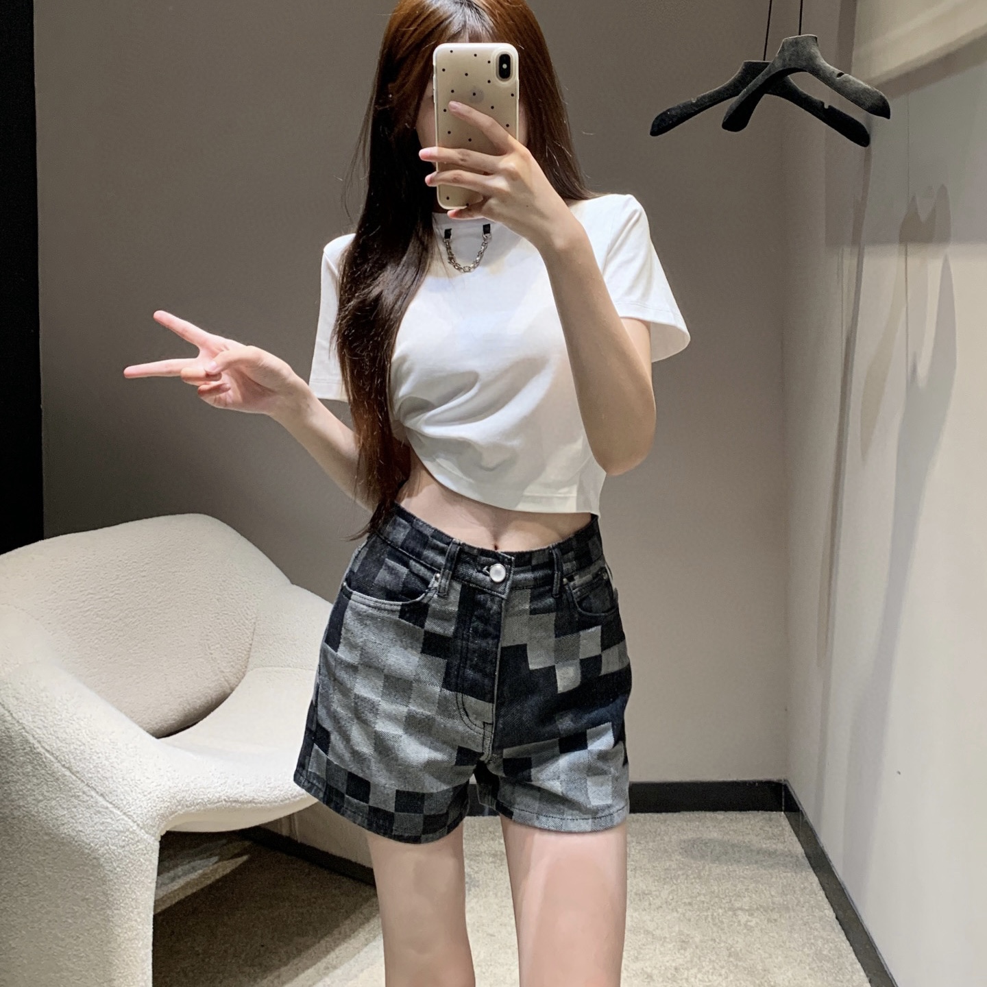 NO:333314,Model number D25051342 LOUIS*Dujia LV new style high-end custom contrasting chessboard printing personalized fashionable and versatile denim shorts!  (M size waist circumference 70, hip circumference 92, pants length 34) hair, louis vuitton, louis vuitton, louis vuitton, louis vuitton, shorts, alexander wang19860909款号D25051342 LOUIS*驴家LV新款 高端定制撞色棋盘格印花个性时尚百搭牛仔短裤！（M码腰围70,臀围92,裤长34）发,,louis vuitton,louis vuitton,louis vuitton,louis vuitton,shorts,alexander wang,Women's clothing