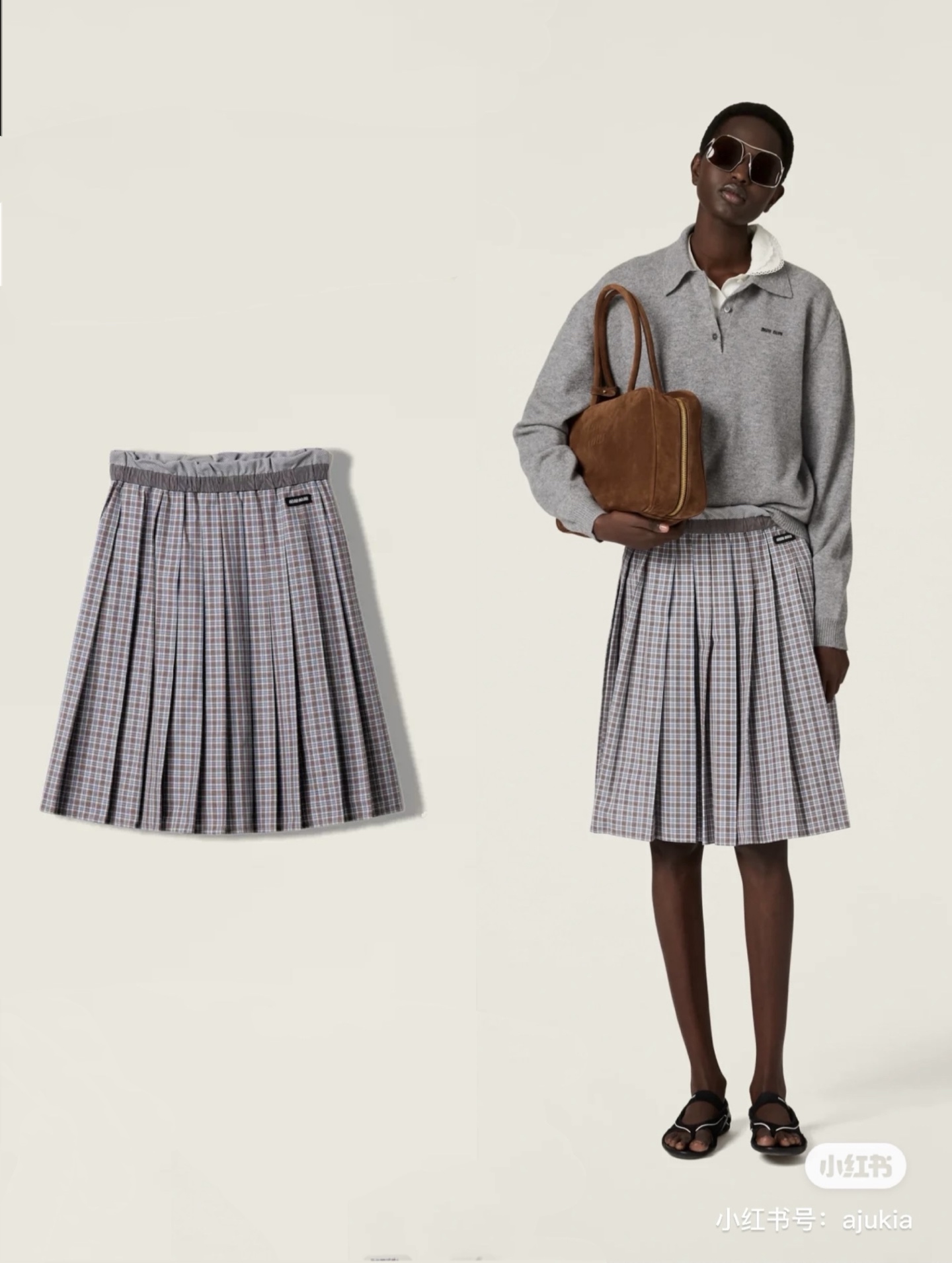 NO:334428,Model number D25051546 MiuMi* Miujia new style breathable mesh spliced ​​flower buds waist letter logo decorative pleated plaid midi skirt!  (M size waist circumference 68~78 elastic, skirt length 61) hair, miumiu, skirt, alexander wang19860909款号D25051546 MiuMi*缪家新款 透气网眼拼接花苞腰字母logo装饰压褶格纹中长半身裙！（M码腰围68～78松紧,裙长61）发,,miumiu,skirts,alexander wang,Women's clothing