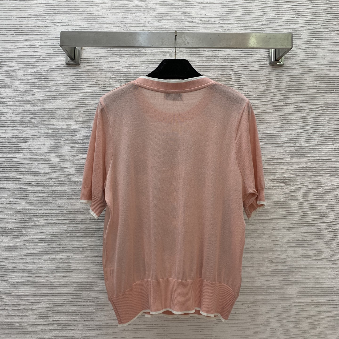 HERMÈS Inspired Chain Print Short Sleeve Knit Top - Stylish & Versatile 7 i1747479993217 7343 0 1