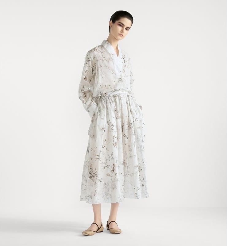 NO:424151,Model number D25053048 Dio* newest ink and leaf printing high waist pleated large skirt with mid-length skirt!  (M size waist 70, skirt length 87) hair, dior, skirt, alexander wang19860909款号D25053048 Dio*新款 水墨枝叶印花高腰压褶大裙摆中长款半身裙！（M码腰围70,裙长87）发,,dior,skirts,alexander wang,Women's clothing