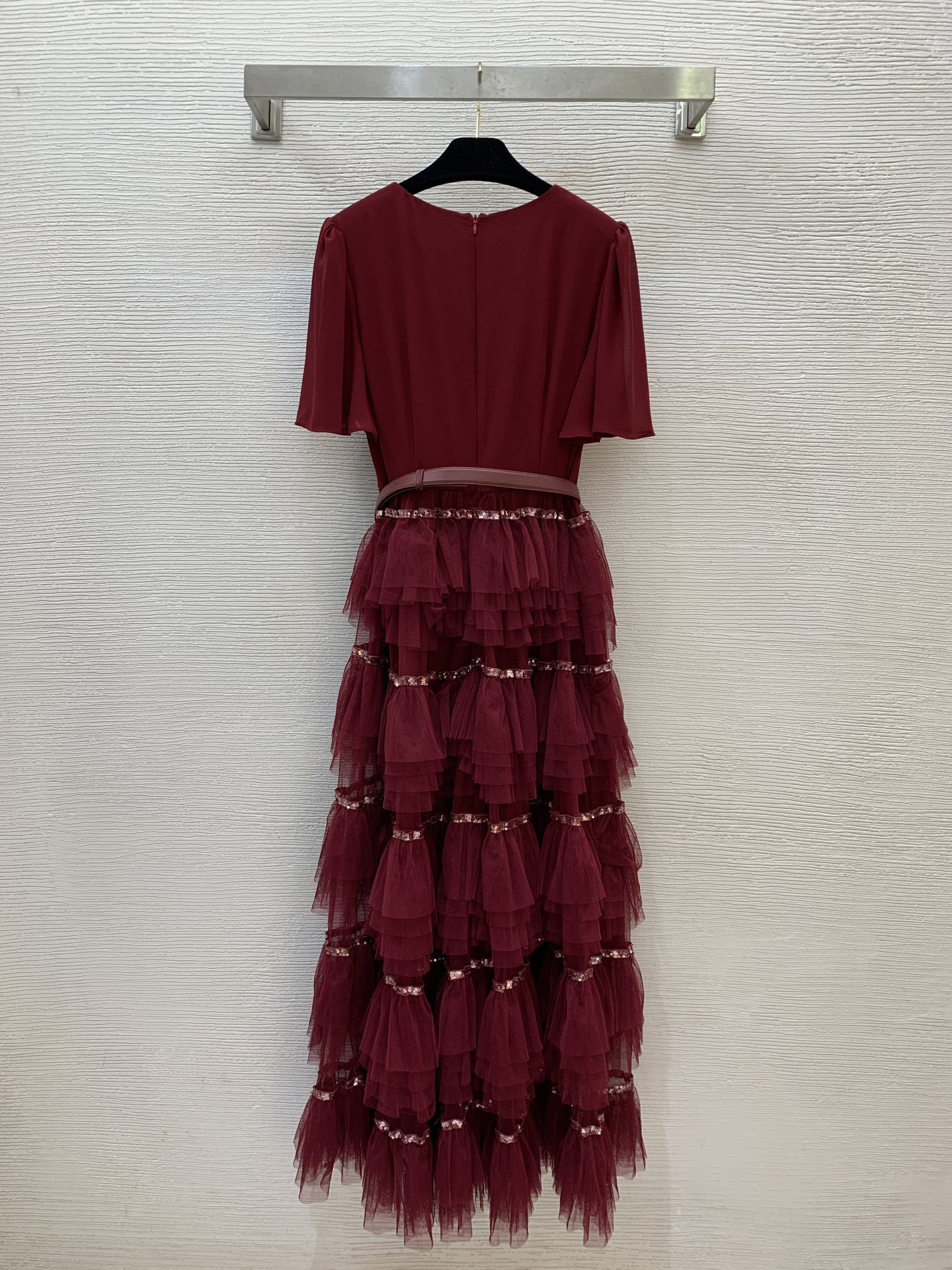 Dior V-Neck Midi Dress with Belt - Elegant, Slim Fit, Party & Cocktail 5 i1749467763144 9532 0 3