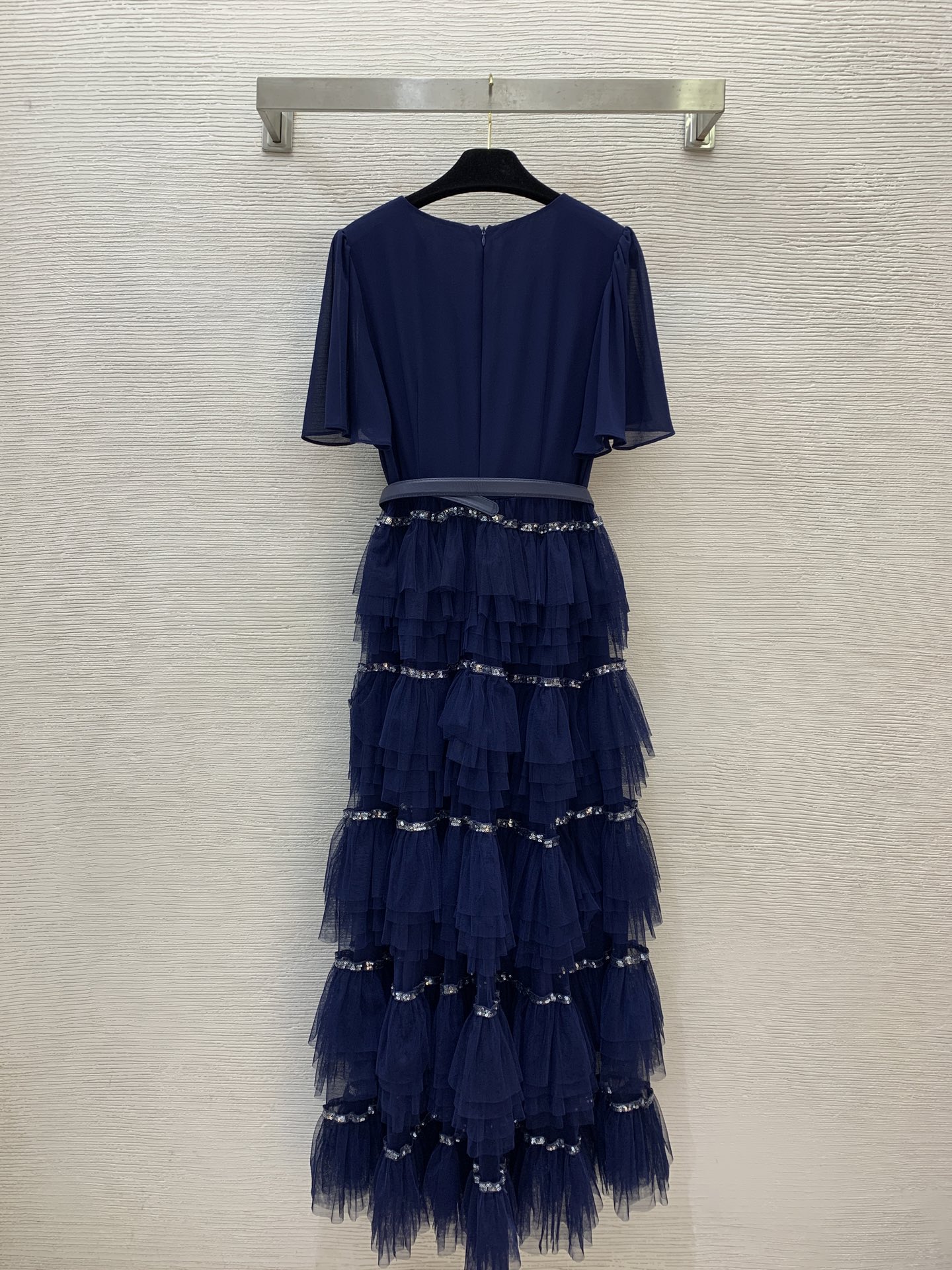 Dior V-Neck Midi Dress with Belt - Elegant, Slim Fit, Party & Cocktail 7 i1749467764363 3859 0 5