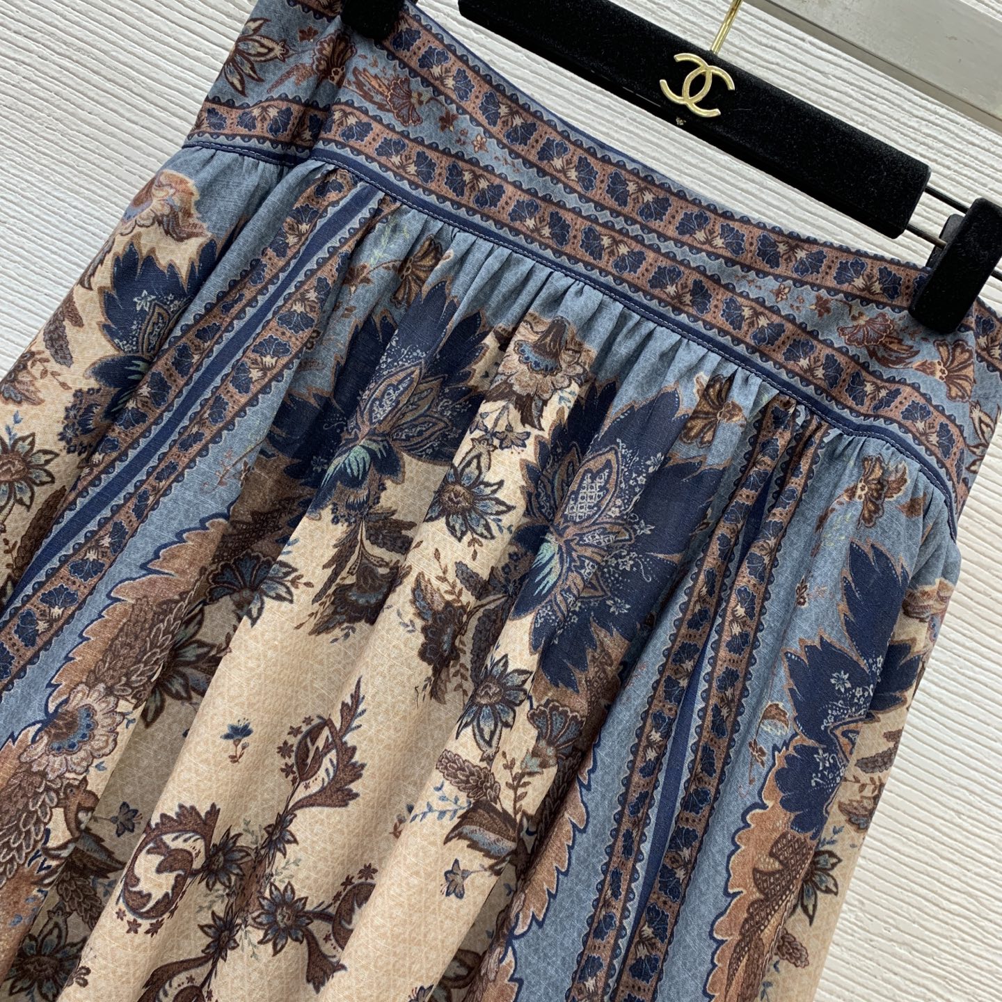 款号G ZIMMERMA*N兹默曼澳洲品牌高端定制时尚复古印花两件套装！宽松时尚系扣翻领长袖衬衣上衣➕荷