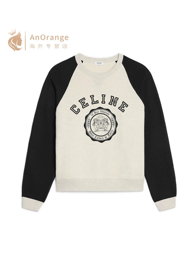 NO:441997,Model number G25071034 Men and women Celin* early autumn new style, high-end custom terry fabric letter logo flocking pattern contrast color splicing loose fashionable pullover long-sleeved sweatshirt!  Black, military green, (M size bust 108, rotator sleeve length 68, 58 clothes length), celine, hoodie, sweatshirts, alexander wang19860909款号G25071034 男女同款Celin*早秋新款 高端定制毛圈面料字母logo植绒图案撞色拼接宽松时尚套头长袖卫衣！黑色,军绿色,（M码胸围108,连肩袖长68,衣长58）,,celine,hoodie,sweatshirts,alexander wang,Women's clothing