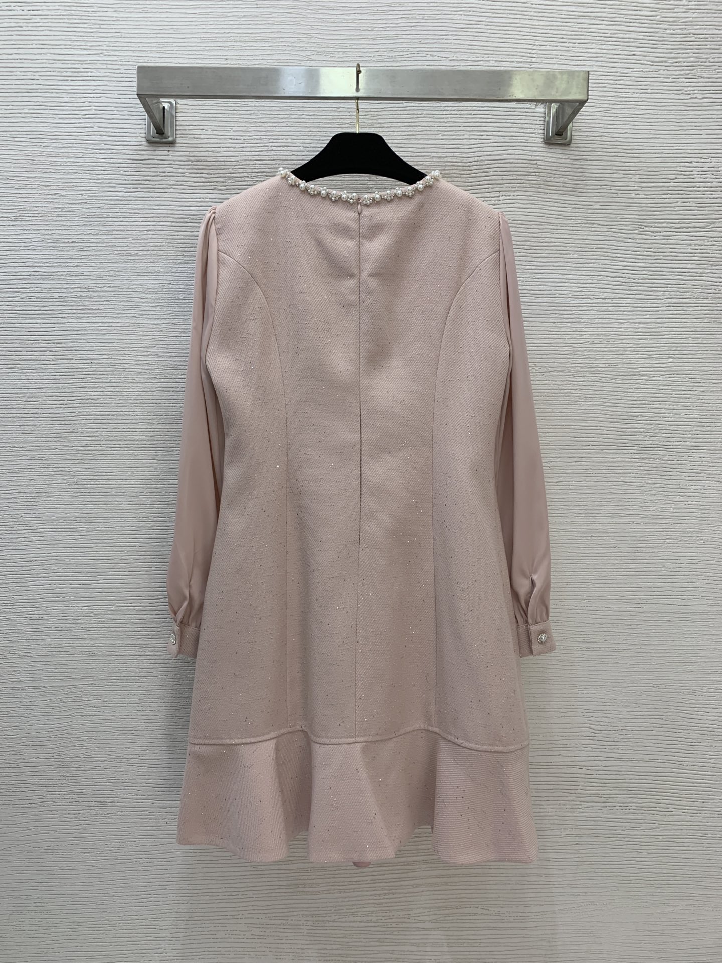 Elegant Chanel-Style Rhinestone & Pearl Trim Fit & Flare Mini Dress 5 i1756146258214 5425 0 6