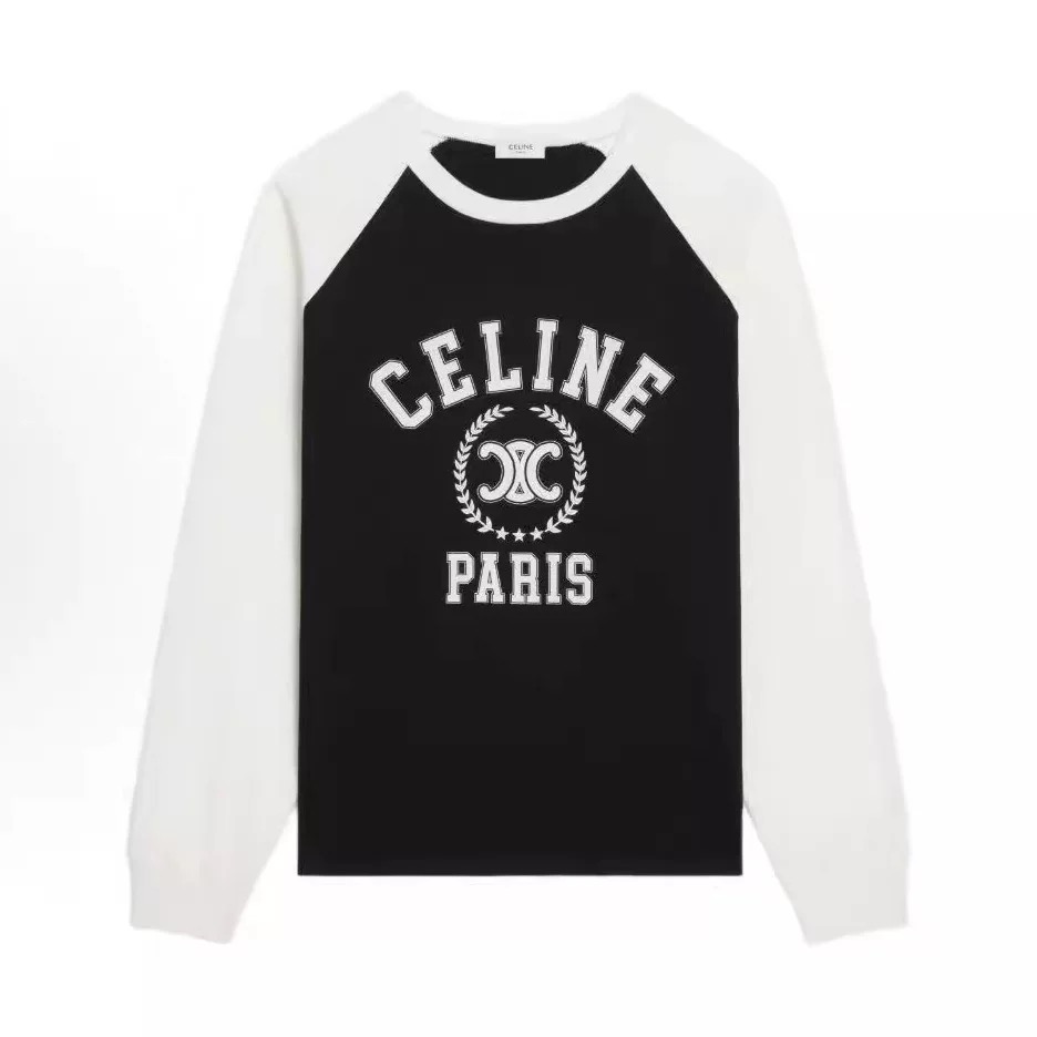 NO:489326,Model number G25090653 Celin* early autumn new style, high-end custom pure cotton fabric, chest letter logo pattern print contrast color splicing, fashionable age-reducing long-sleeved T-shirt top!  Navy blue, (M size bust 100, rotator sleeve length 73, 63 clothes length) hair, celine,tees, t-shirt,alexander wang19860909款号G25090653 Celin*早秋新款 高端定制纯棉面料、胸前字母logo图案印花撞色拼接时尚减龄长袖t恤上衣！藏青色,（M码胸围100,连肩袖长73,衣长63）发,,celine,tees，t-shirt,alexander wang,Women's clothing