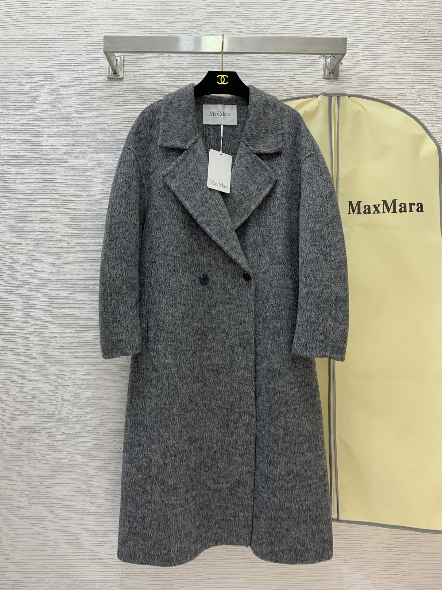 NO:494815,Model number G25090952 MaxMar* new M home high-end custom Australian double-sided wool high-quality fabric!  Two-pin buckle placket-close lapel loose and slim mid-length wool coat with free dust bag!  Green flower, gray flower, carbon black (S size bust 106, rotator sleeve length 67, clothes length 113) hair, jackets & coats, alexander wang19860909款号G25090952 MaxMar*新款M家高端定制澳洲双面羊毛呢优质面料！两粒扣门襟围翻领宽松显瘦中长款毛呢大衣外套赠送防尘袋！花绿、花灰、炭黑、（S码胸围106,连肩袖长67,衣长113）发,,jackets & coats,alexander wang,Women's clothing