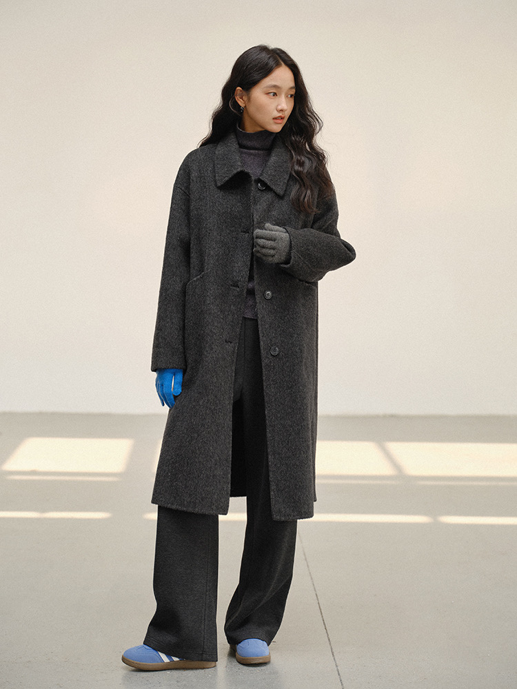 NO:496455,Model number G25091043 MaxMar* new high-end custom wool Australian double-sided wool high-quality fabric!  Fashionable and generous single-breasted loose version mid-length lapel woolen coat with free dust bag!  Oatmeal beige, charcoal grey, brown, (Size S shoulder width 55, bust 118, sleeve length 46, clothing length 100) hair, jackets & coats, alexander wang19860909款号G25091043 MaxMar*新款高端定制绵羊毛澳洲双面毛呢优质面料！时尚大方单排扣宽松版中长款翻领毛呢大衣外套赠送防尘袋！燕麦米色、炭灰色、棕色、（S码肩宽55,胸围118,袖长46,衣长100）发,,jackets & coats,alexander wang,Women's clothing