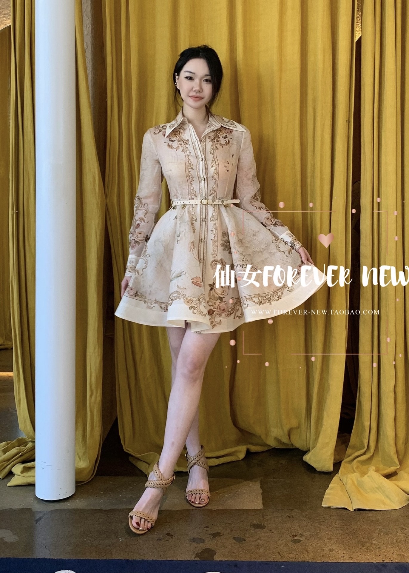 NO:499289,Model number G25091238 ZIMMERMA*N ZIMMERMA Australia brand High-end custom flower retro printed front buckle lapel with belt waist slim long sleeve dress solid color inner with high elastic suspender base skirt with belt!  1.2.3.4/SMLXL (3 size shoulder width 38, bust 98, waist 82, sleeve length 62, skirt length 94; inner bust 88 high elasticity, length 67 without shoulder straps) hair, skirts, alexander wang19860909款号G25091238 ZIMMERMA*N兹默曼澳洲品牌 高端定制花朵复古印花前排系扣翻领搭配腰带收腰显瘦长袖连衣裙纯色内搭高弹力吊带打底裙配腰带！1.2.3.4/SMLXL（3码肩宽38,胸围98,腰围82,袖长62,裙长94；内搭胸围88高弹力,长度67不含肩带）发,,skirts,alexander wang,Women's clothing