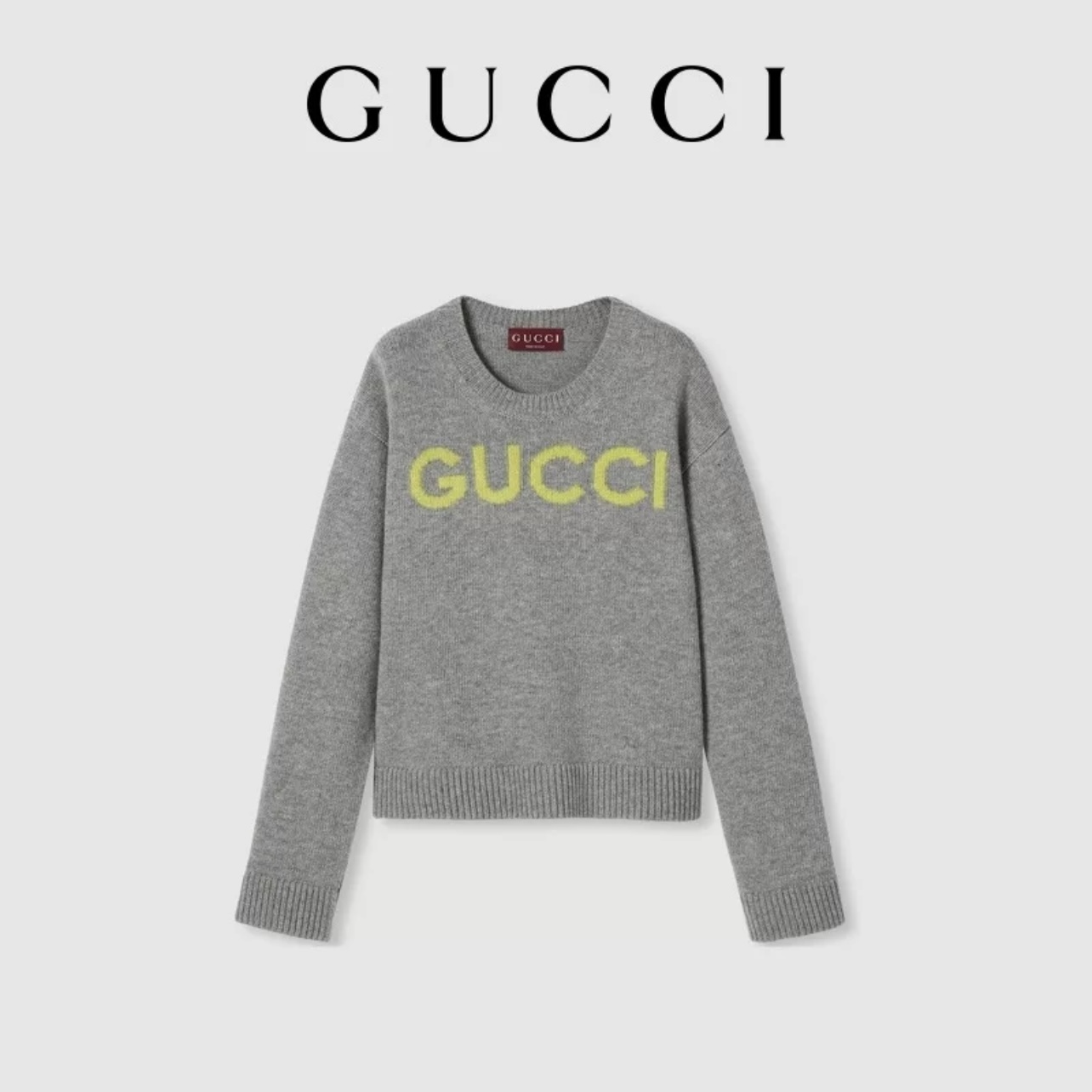 NO:576825,Style number G25102587 GUCC* new high-end customized wool yarn fabric, stylish and versatile pullover long-sleeved sweater top with letter logo on the chest!  Green, gray, (M size shoulder width 44, bust 90, sleeve length 55, dress length 56) hair,,gucci,alexander wang19860909款号G25102587 GUCC*新款高端定制羊毛纱线面料、胸前字母logo徽标时髦百搭套头长袖针织衫上衣！绿色、灰色、（M码肩宽44,胸围90,袖长55,衣长56）发,,gucci,alexander wang,Women's clothing