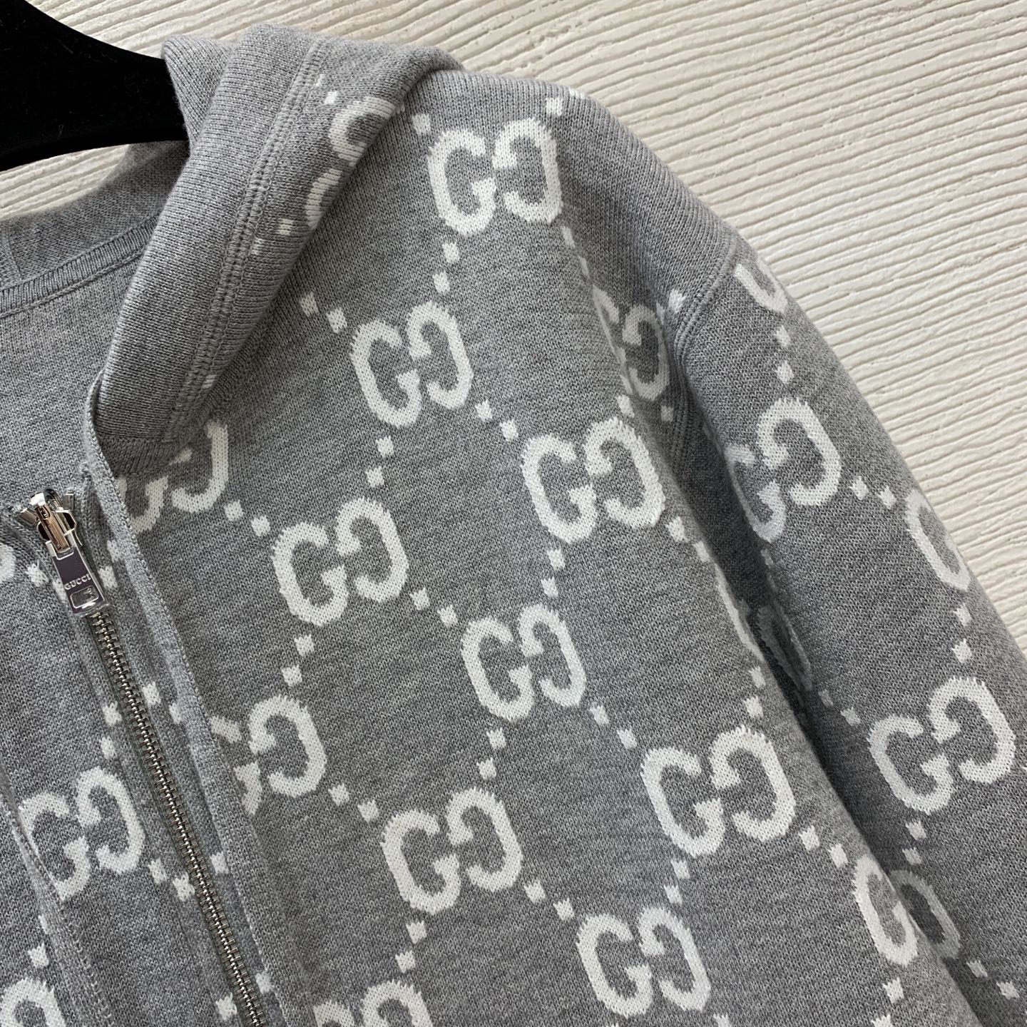 款号G 男女同款✅双面可穿‼️高版本GUCC*新款高端定制logo钢印拉链头通体GG字母老花提花宽松百搭