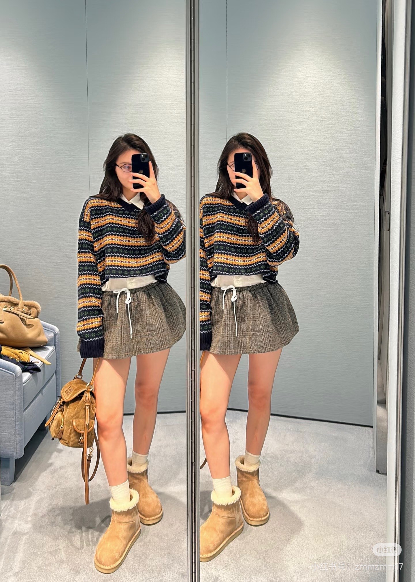 NO:622962,Model No. D25112625 MIUMI*U new British style herringbone drawstring elastic waist puffy mini skirt skirt!  (M size waist 74, skirt length 28) hair,,miumiu,skirts,alexander wang19860909款号D25112625 MIUMI*U缪家新款 英伦风格子人字纹抽绳松紧腰蓬蓬小短裙半身裙！（M码腰围74,裙长28）发,,miumiu,skirts,alexander wang,Women's clothing