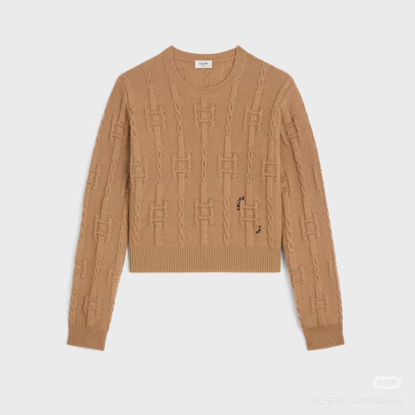 NO:622942,Style number G25112648 Celin's latest high-end customized wool yarn fabric, hemp pattern hollow see-through letter logo embroidery small logo short versatile pullover long-sleeved sweater top!  Apricot, black, (M size shoulder width 38, bust 92, sleeve length 61, dress length 47) hair,,celine,alexander wang19860909款号G25112648 Celin*新款 高端定制羊毛纱线面料、麻花纹镂空透视字母logo刺绣小标志短款百搭套头长袖针织衫上衣！杏色、黑色、（M码肩宽38,胸围92,袖长61,衣长47）发,,celine,alexander wang,Women's clothing