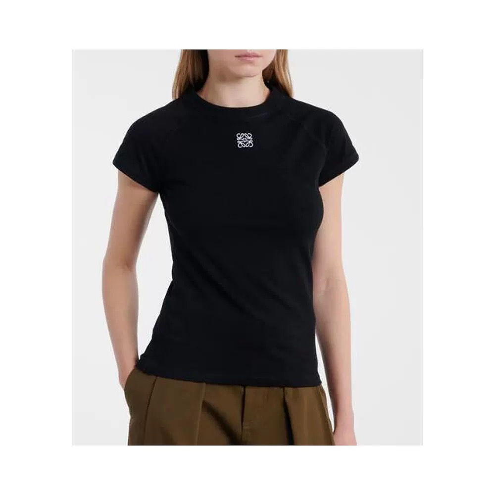 NO:654772,Model number G25120838 LOEW* new model, high version, selected high-quality cotton fabric, embroidered logo on the chest, threaded cuffs, small version, slim fit, short-sleeved T-shirt top!  Black, white, (M size bust 82, raglan sleeve length 24, dress length 58) hair,,loewe,T-shirt,tees,t-shirt,alexander wang19860909款号G25120838 LOEW*新款 高版本精选优质棉面料、胸前刺绣logo徽标螺纹袖口小版型修身显瘦短袖t恤上衣！黑色、白色、 （M码胸围82,连肩袖长24,衣长58）发,,loewe,T-shirt,tees，t-shirt,alexander wang,Women's clothing