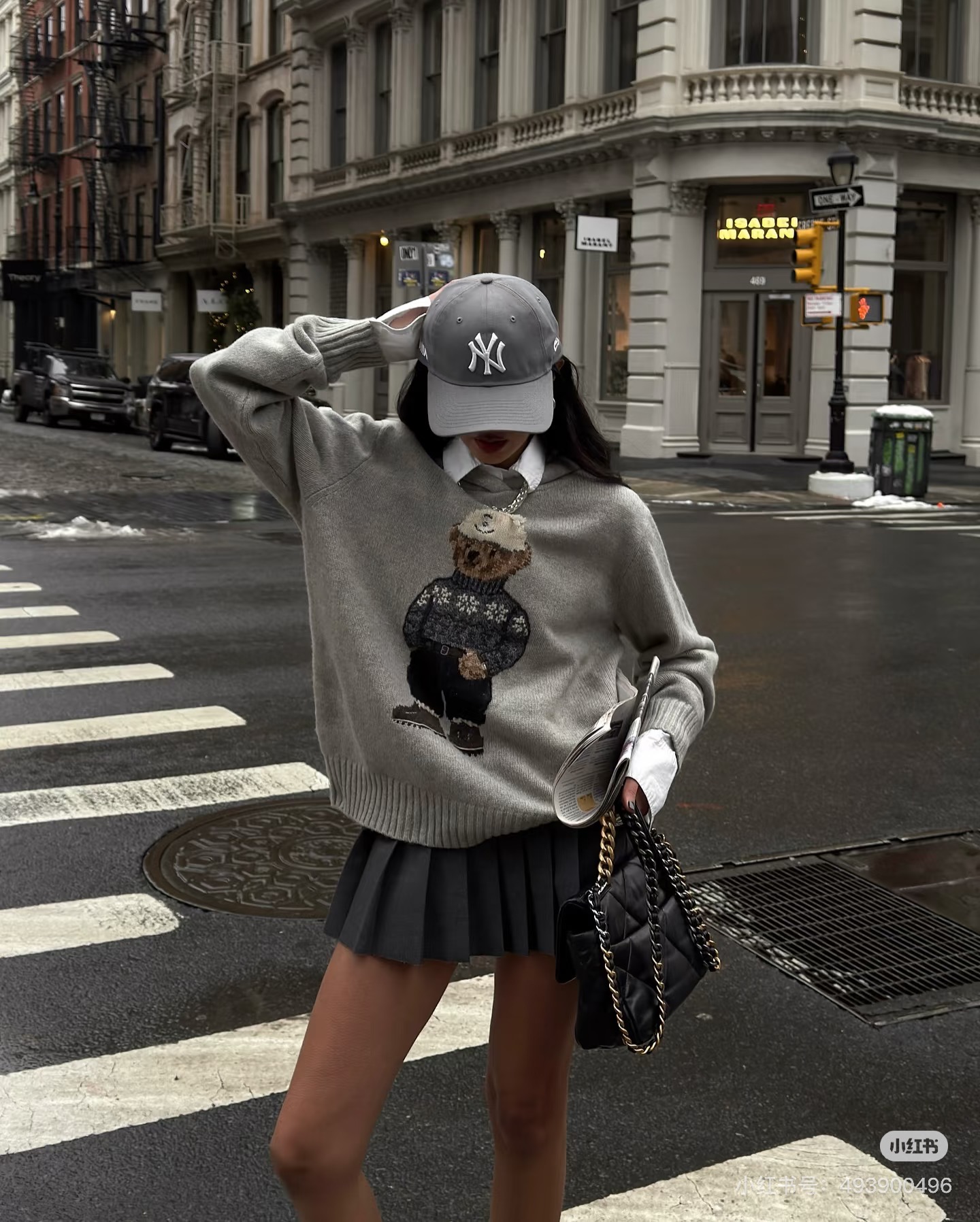 NO:666866,Style number G25121943 Ralph Laure*Ralph's RL new high-end customized wool blended yarn fabric, Fair Isle sweater with hooded bear RL logo decoration round neck pullover long-sleeved sweater top!  Gray, (M size shoulder width 38, bust 90, sleeve length 58, dress length 60) hair,,loro piana,sweaters,hats, 19860909款号G25121943 Ralph Laure*拉夫家RL新款高端定制羊毛混纺纱线面料、费尔岛毛衣戴帽小熊RL徽标装饰圆领套头长袖针织衫上衣！灰色,（M码肩宽38,胸围90,袖长58,衣长60）发,,loro piana,sweaters,hats, ,Women's clothing