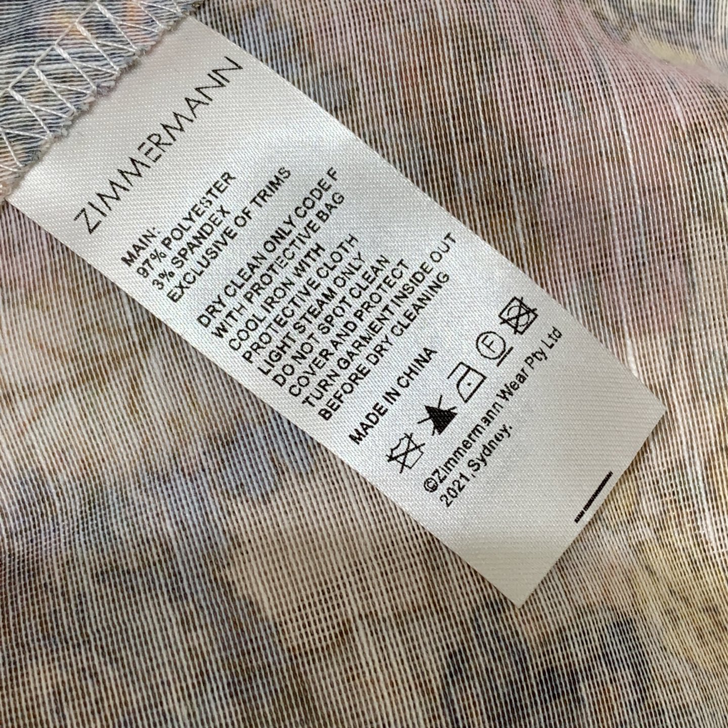 款号G ZIMMERMA*N兹默曼澳洲品牌 高端定制重工绣珠装饰花卉印花、内里网纱裙撑蓬蓬大摆收腰显瘦立