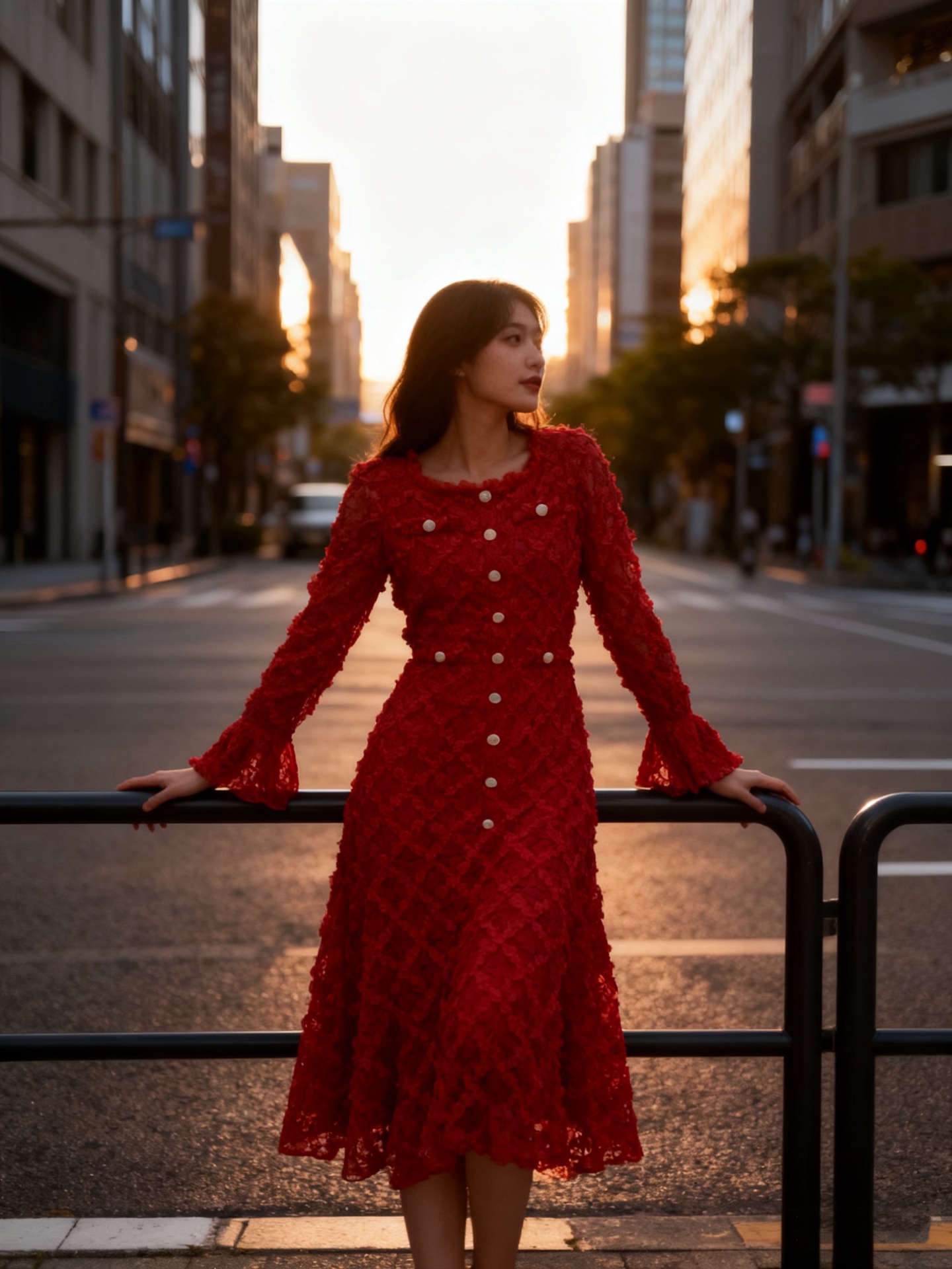 NO:701033,Style No. G26010373 Self-Portrai* 2026 new SP home high-end customized lace fabric heavy-duty three-dimensional weaving rhombus hook pattern slim fit trumpet sleeves hip-covering wide square collar dress long skirt!  Red, (S size bust 80~86, sleeve length 65, waist 66, skirt length 122), women's clothing, skirts,19860909款号G26010373 Self-Portrai*2026年新款SP家高端定制蕾丝面料重工立体编织菱格勾花修修身显瘦喇叭袖包臀大摆方领连衣裙长裙！红色, （S码胸围80～86,袖长65,腰围66,裙长122）,女装,skirts,,Women's clothing