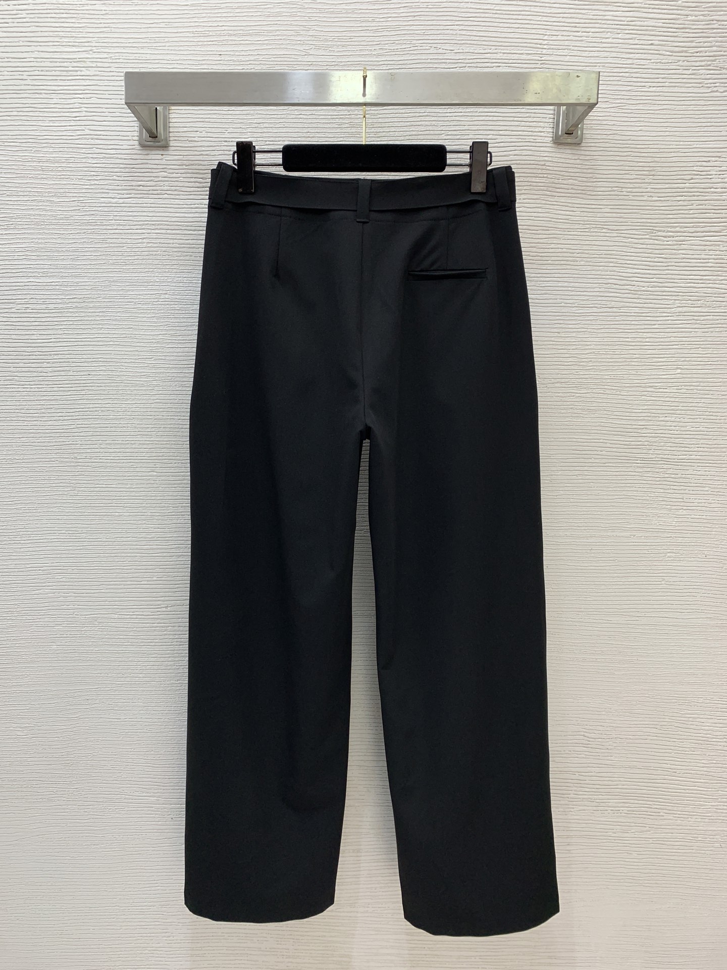 款号D LOEW*新款 字母logo配件腰间皮革装饰压褶宽松时尚通勤西裤休闲长裤！黑色、咖绿色、𝑺 𝑴 