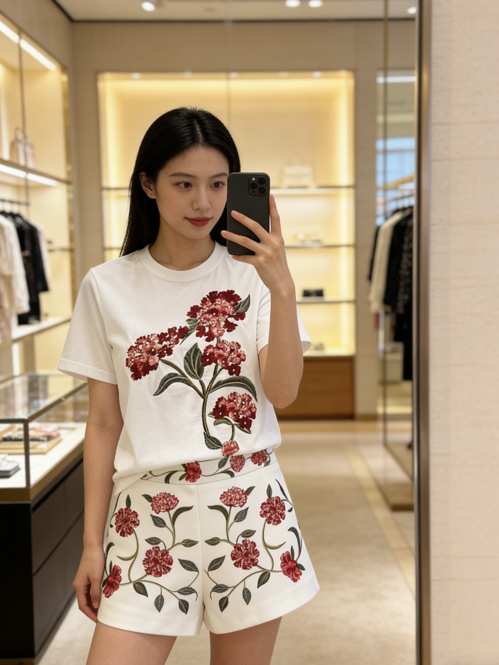 NO:720164,Style number G26012864 & Dolce & Gabbana DG* new heavy embroidery casual fashion two-piece suit!  Selected high-quality cotton fabrics, round neck short-sleeved T-shirt top, side zipper, elastic back, fashionable and versatile shorts!  (M size shoulder width 37, chest 98, sleeve length 19, clothing length 61; waist 66 back elastic, hip 100, pants length 30), Dolce & Gabbana - Clothing, Dolce&Gabbana, shorts, T-shirt, tees, t-shirt,19860909款号G26012864 &杜嘉班纳DG*新款重工刺绣休闲时尚两件套装！精选优质棉面料圆领短袖t恤上衣侧拉链后背松紧时尚百搭短裤！ （M码肩宽37,胸围98,袖长19,衣长61；腰围66后背可弹力,臀围100,裤长30）,杜嘉班纳-服装,Dolce&Gabbana,shorts,T-shirt,tees，t-shirt,,Women's clothing