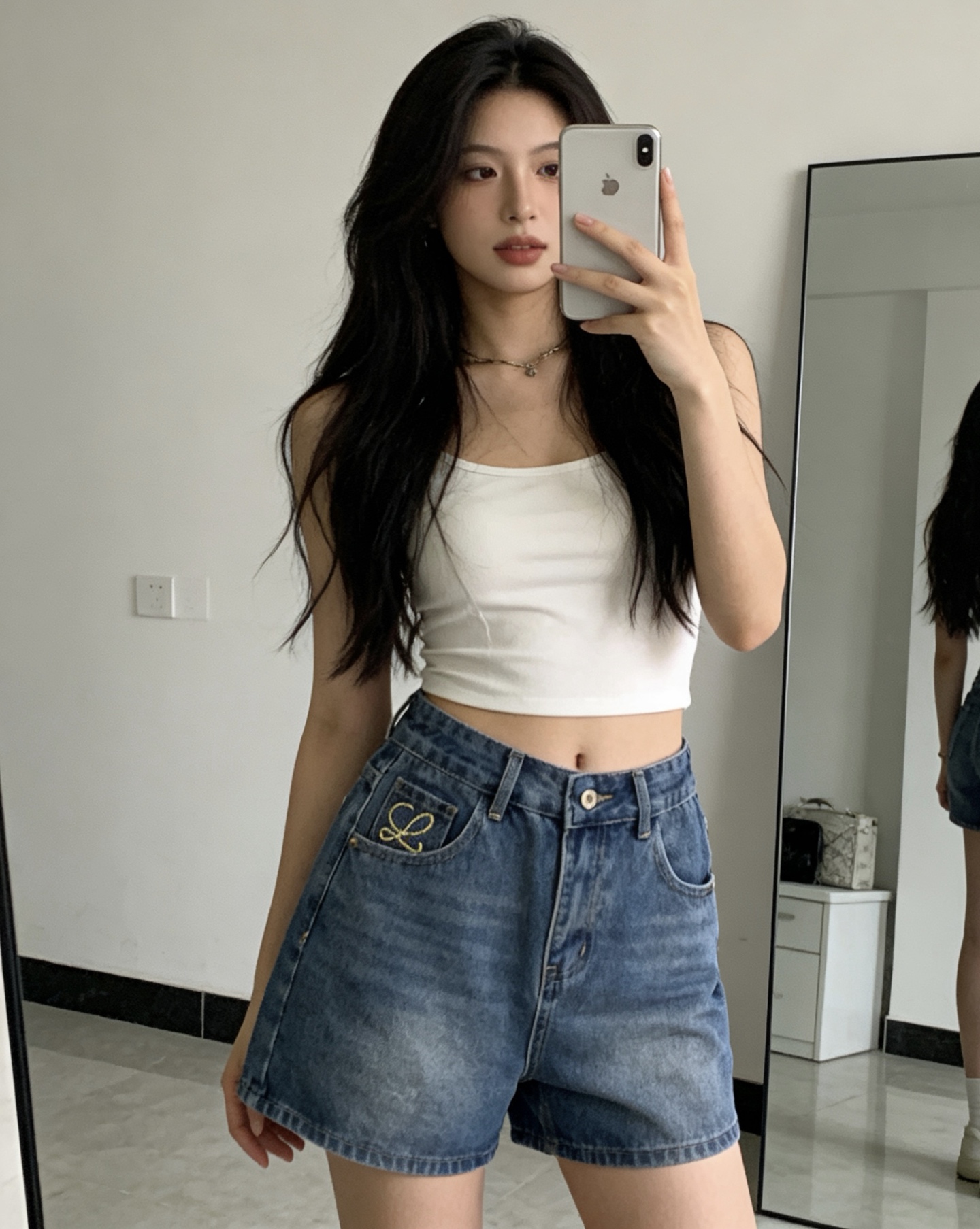 NO:720156,Style number G26012946 LOEW*E new high-end customized washed denim cotton fabric, letter engraved logo buttons, embroidered logo decoration, fashionable and versatile denim shorts!  (M size waist 68, hip 98, pants length 36), Loewe-clothing, loewe, loewe, shorts,19860909款号G26012946 LOEW*E新款 高端定制洗水牛仔棉面料、字母刻logo纽扣刺绣徽标装饰时尚百搭牛仔短裤！（M码腰围68,臀围98,裤长36）,罗意威-服装,loewe,loewe,shorts,,Women's clothing