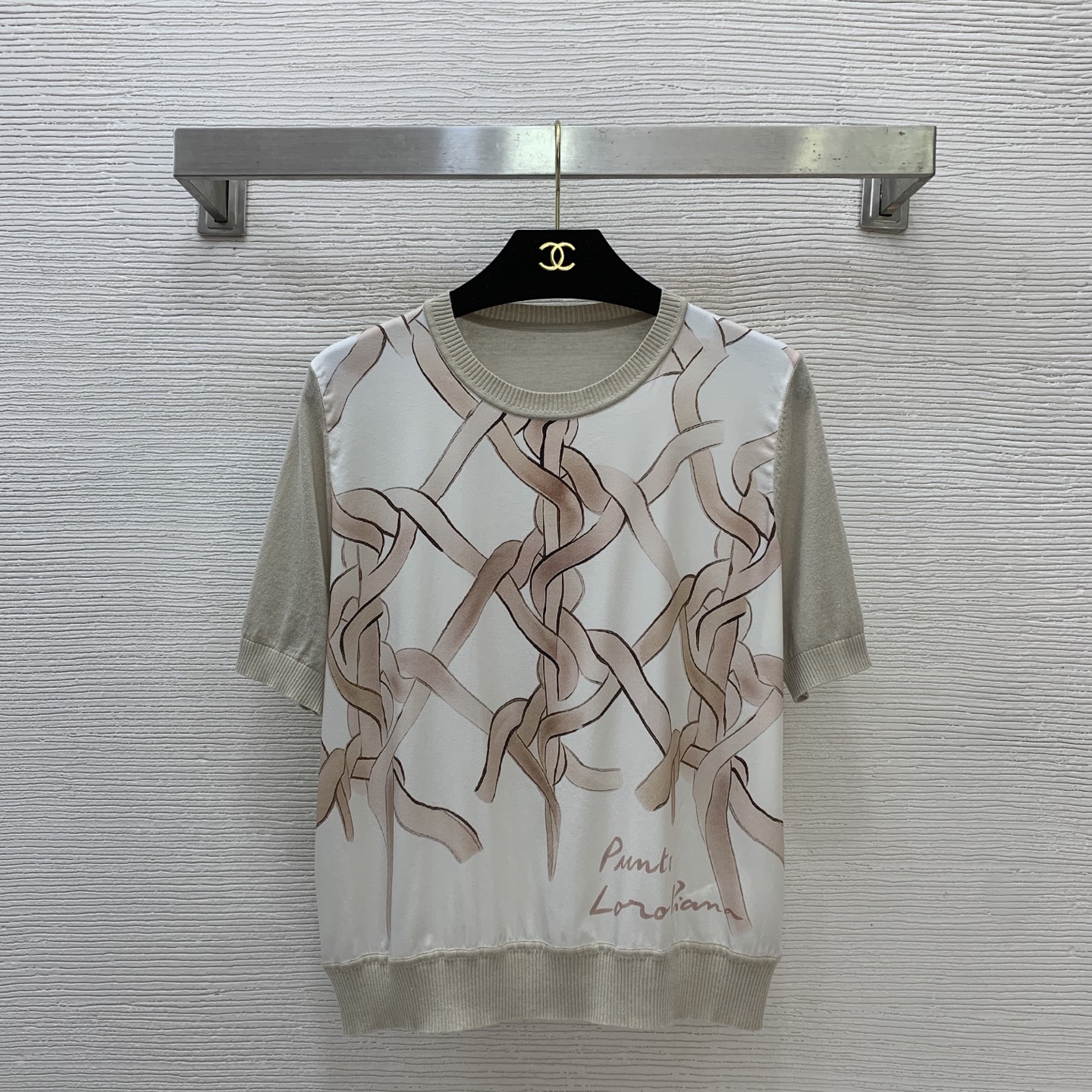 款号G Loro Pian*a新款 LP定制高端精品定制前片19姆米100%真丝斜纹绸拼接后片羊毛天丝针