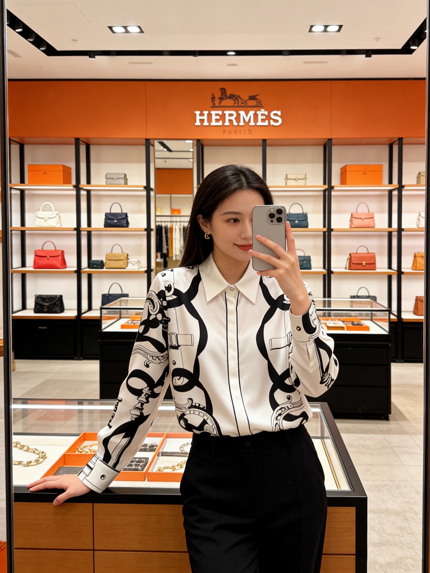 款号G HERMÈ*S新款高端精品定制采用19姆米100%Silk真丝斜纹绸面料、时尚复古图案飘带印花系