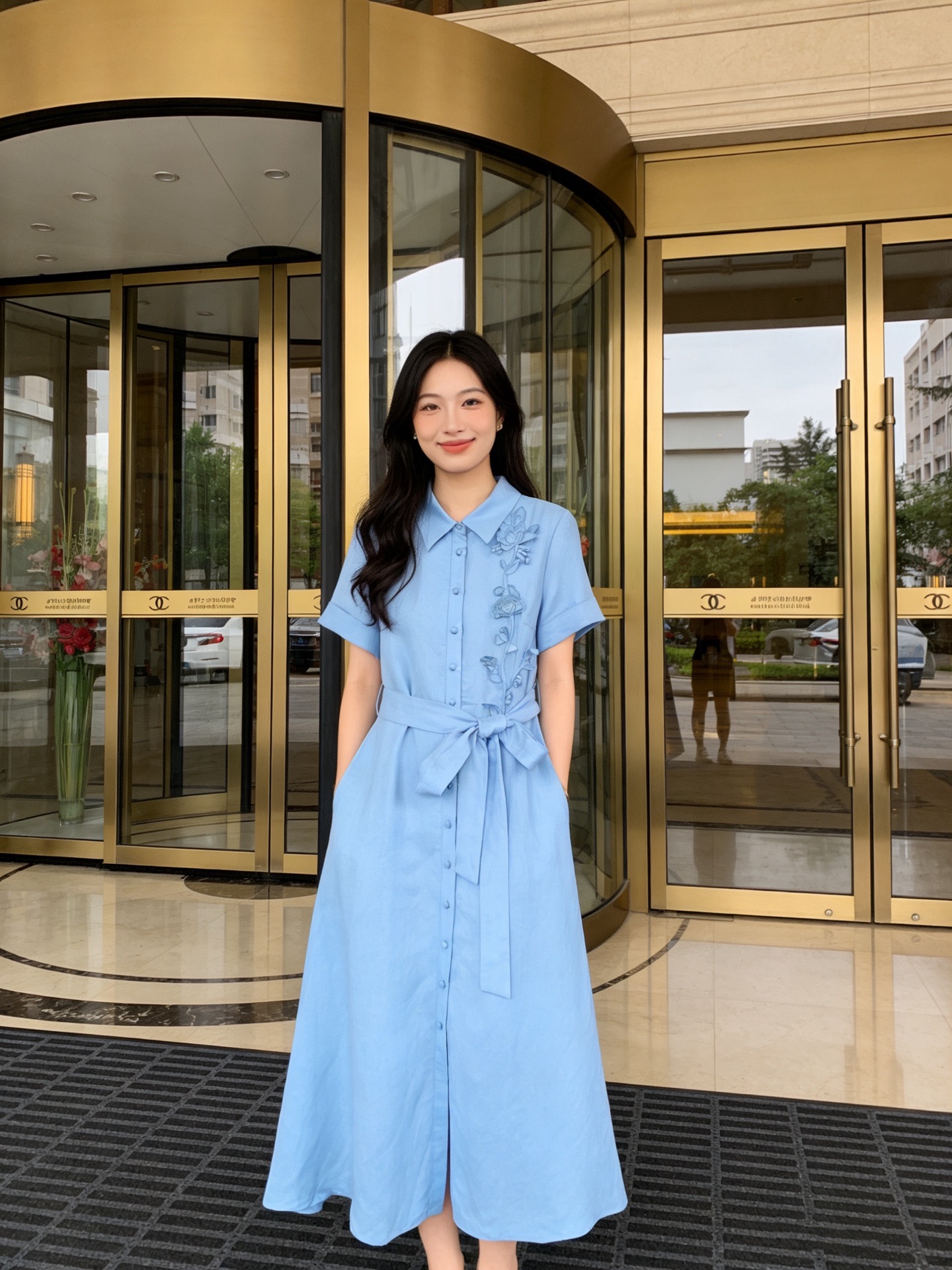 NO:744529,The highest version on the market, the girl will inspect the goods, trim the three marks on the threads, and deliver the goods. You can post pictures and take videos. If you want quality or service, please add me on WeChat. We will not accept urgent orders. Model No. G26031216  Dio* is the latest version of the latest version on the market. The girl inspects the goods, trims the three marks on the threads, and delivers pictures and videos. If you want quality or service, please add me on WeChat. We will not accept urgent orders. A high-end custom-made linen blended high-quality fabric, three-dimensional appliqué embroidery decoration, single-breasted front placket, waist slimming, cuffed short-sleeved lapel shirt dress!  Blue, white, (S size shoulder width 36, bust 84, waist 74, sleeve length 20, skirt length 122), Dior-clothing, dior, dior, skirts, shirts, T-shirt,19860909市面最高版本小妹验货、修剪线头上三标、发货可发图及拍视频,要品质要服务的加我微信,不接急单.款号G26031216 Dio*新市面最高版本小妹验货、修剪线头上三标、发货可发图及拍视频,要品质要服务的加我微信,不接急单.款高端定制亚麻混纺优质面料、立体贴花刺绣装饰单排扣前襟收腰显瘦翻边短袖翻领衬衫连衣裙！蓝色、白色、 （S码肩宽36,胸围84,腰围74,袖长20,裙长122）,迪奥-服装,dior,dior,skirts,shirts,T-shirt,,Women's clothing