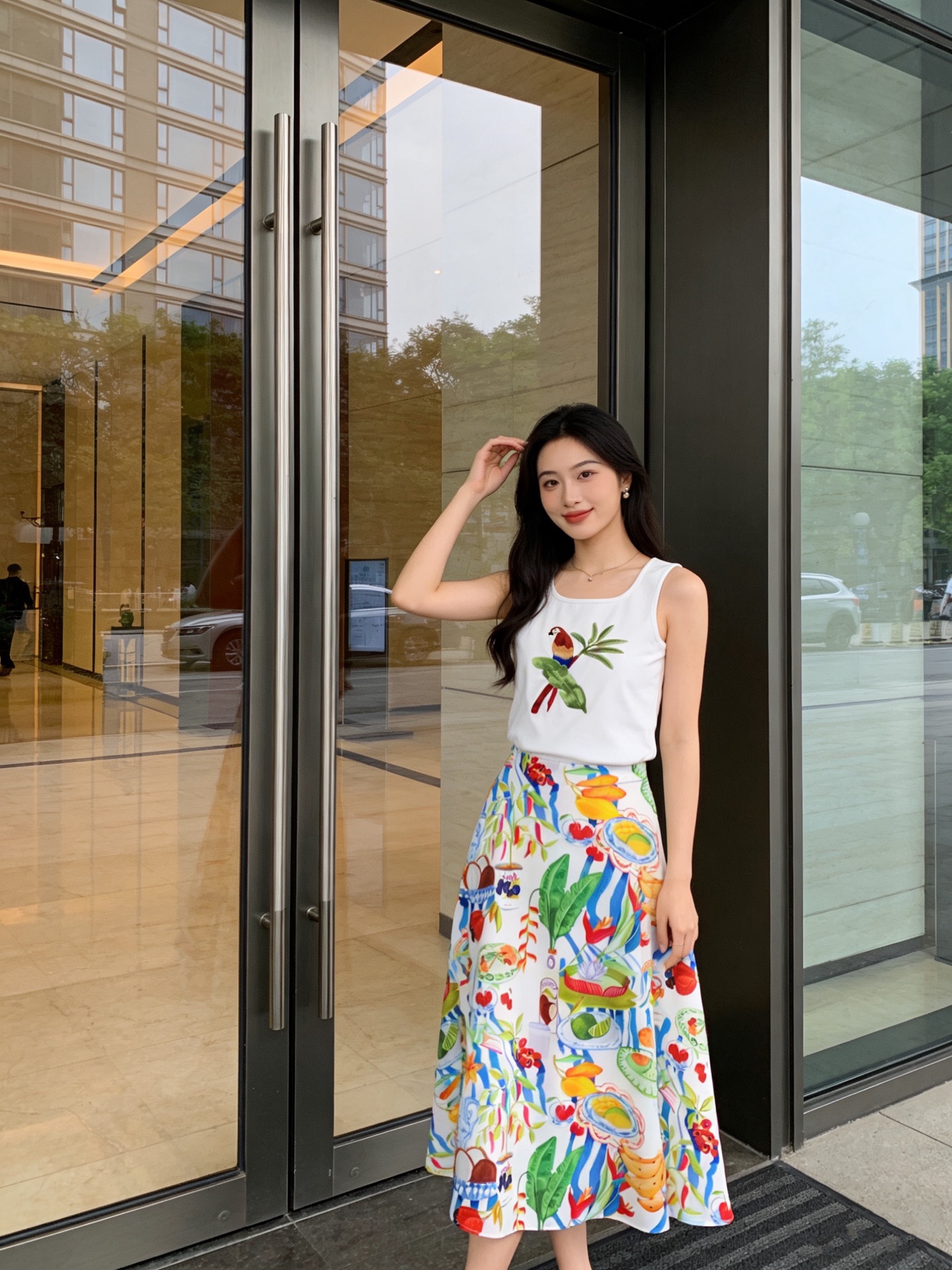 NO:755457,The girl of the highest version on the market inspects the goods, trims the three marks on the threads, pictures of the goods and takes videos. If you want quality and service, please add me on WeChat. We will not accept urgent orders. Model No. G26031645 & Dolce & Gabbana DG* The latest version of the highest version on the market, the girl inspects the goods, trims the three marks on the threads, pictures of the goods and takes videos. If you want quality and service, please add me on WeChat and we will not accept urgent orders. A high-end customized fashion two-piece suit!  Parrot branch embroidery pattern slim fit sleeveless vest top with fruit elements printed large skirt and long hem. The highest version on the market. The girl inspects the goods, trims the three marks on the threads, pictures of the goods and takes videos. If you want quality and service, please add me on WeChat. We will not accept urgent orders. This skirt!  (M size bust 72, length 53; waist 66 with elastic back, skirt length 88), Dolce & Gabbana - Clothing, Dolce&Gabbana, skirts,19860909市面最高版本小妹验货、修剪线头上三标、货可图及拍视频,要品质要服务的加我微信,不接急单.款号G26031645 &杜嘉班纳DG*新市面最高版本小妹验货、修剪线头上三标、货可图及拍视频,要品质要服务的加我微信,不接急单.款高端定制时尚两件套装！鹦鹉枝头刺绣图案修身显瘦无袖背心上衣水果元素印花大裙摆长市面最高版本小妹验货、修剪线头上三标、货可图及拍视频,要品质要服务的加我微信,不接急单.款半身裙！ （M码胸围72,衣长53；腰围66后背有弹力,裙长88）,杜嘉班纳-服装,Dolce&Gabbana,skirts,,Women's clothing