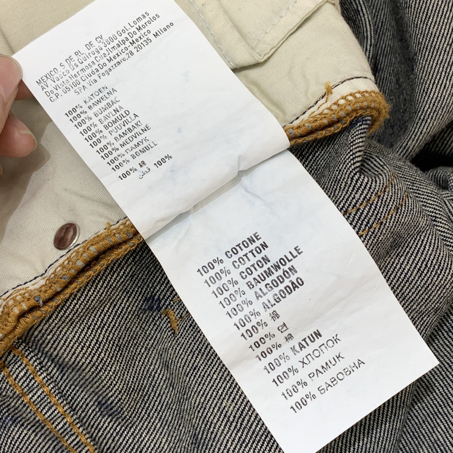 款号G IMMI设计师品牌高端定制洗水牛仔棉面料、时尚百搭洋气波点印花宽松百搭阔腿牛仔裤！深蓝色，𝑺 𝑴