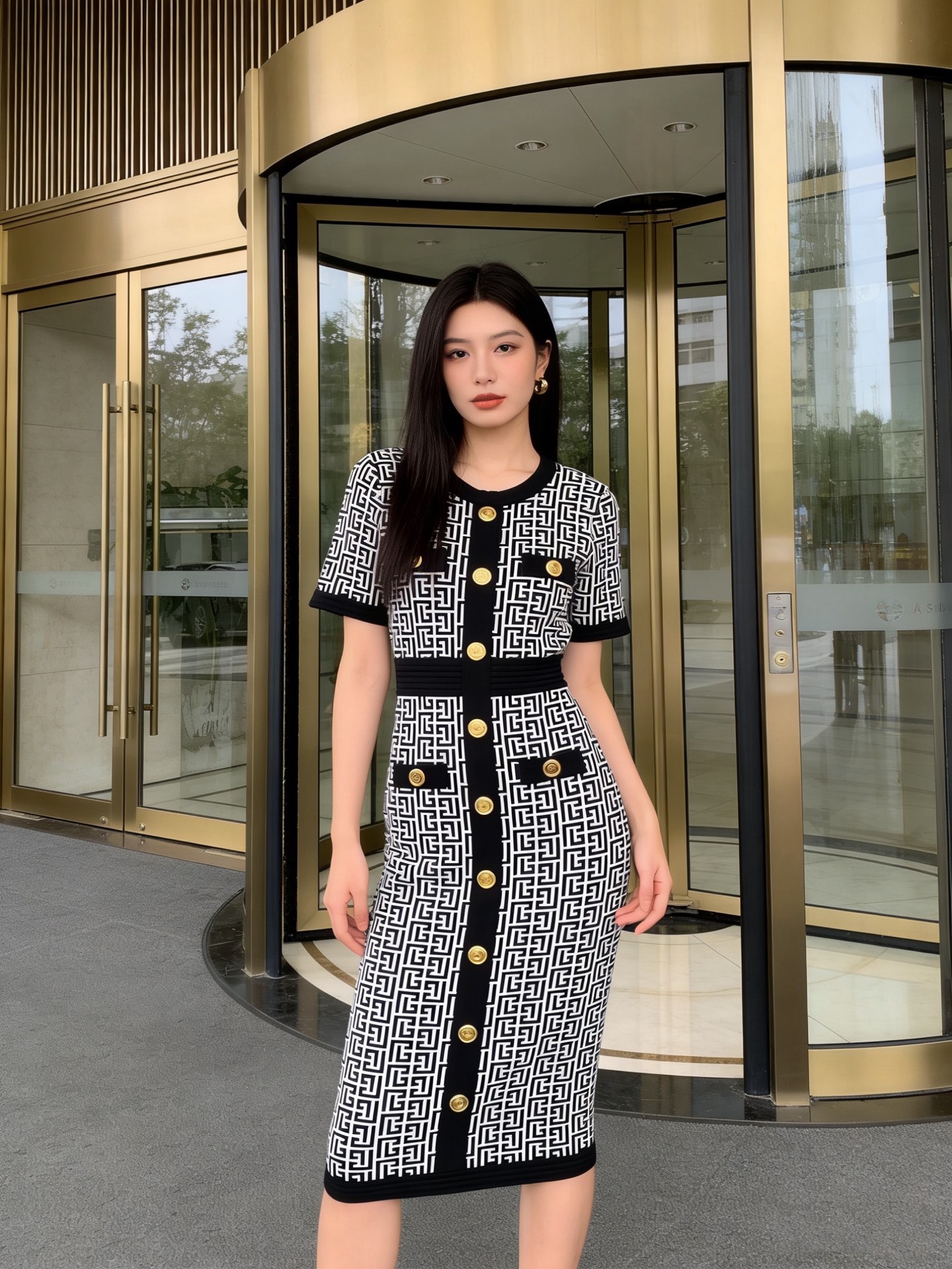 NO:778171,The highest version on the market, the girl inspects the goods, trims the three marks on the threads, pictures the goods and takes videos. If you want quality or service, please add me on WeChat. We do not accept urgent orders. Model No. D26040358  BALMAI*N is the latest version of the new model on the market. The girl inspects the goods, trims the three marks on the threads, pictures of the goods and takes videos. If you want quality or service, please add me on WeChat. We will not accept urgent orders. Customized classic monogram labyrinth jacquard B letter gold buckle decoration slimming and hip-covering short-sleeved knitted dress!  Blue, black, (M size bust 78, waist 68, sleeve length 23, skirt length 113), Balmain-clothing, balmain, balmain, skirts, T-shirt,19860909市面最高版本小妹验货、修剪线头上三标、货可图及拍视频,要品质要服务的加我微信,不接急单.款号D26040358 BALMAI*N巴曼新市面最高版本小妹验货、修剪线头上三标、货可图及拍视频,要品质要服务的加我微信,不接急单.款定制经典字母组合迷宫提花B字母金扣装饰修身显瘦包臀短袖针织连衣裙！蓝色、黑色、 （M码胸围78,腰围68,袖长23,裙长113）,巴尔曼-服装,balmain,balmain,skirts,T-shirt,,Women's clothing