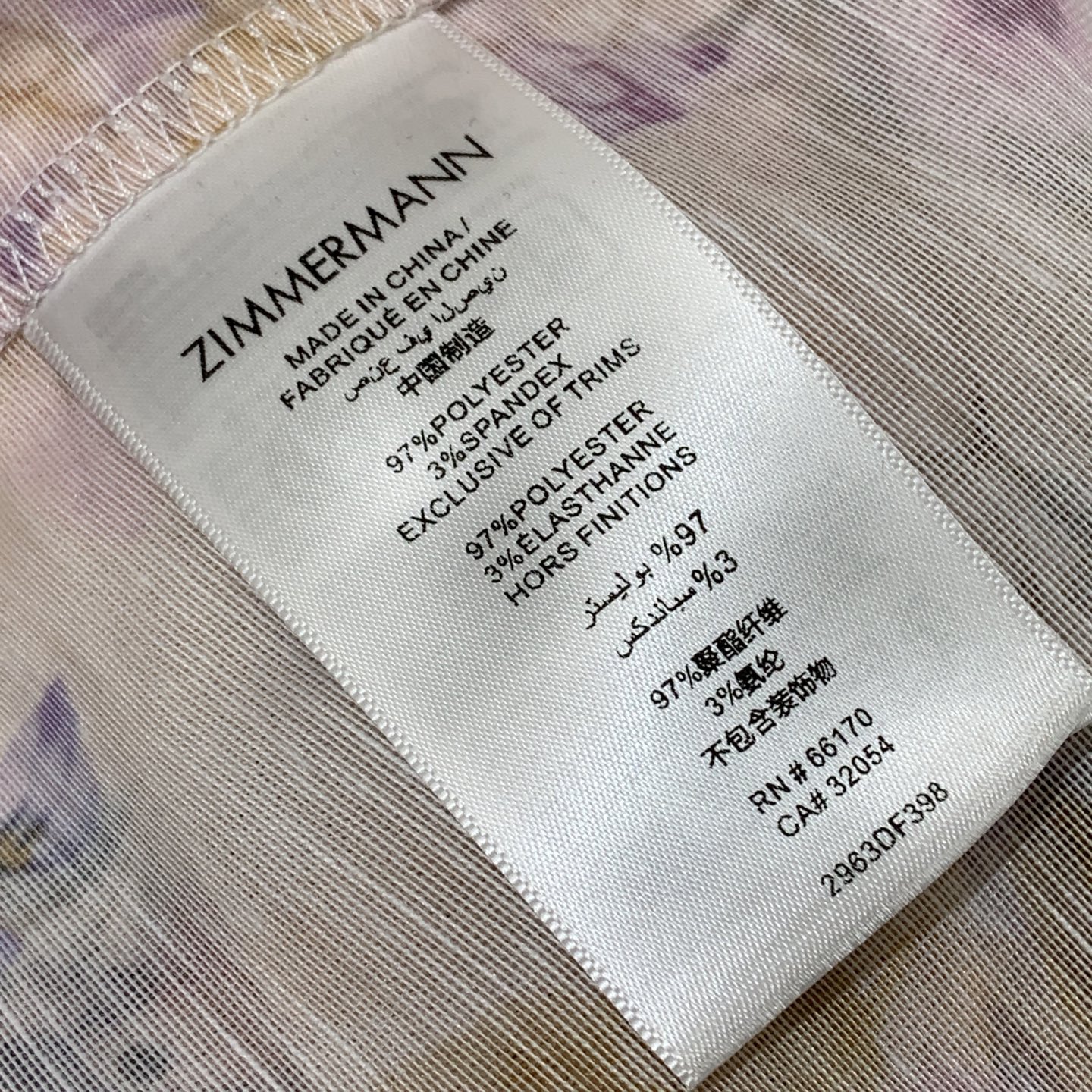 款号G ZIMMERMA*N兹默曼澳洲品牌高端定制 鸟儿枝头花朵图案印花前排扣门襟V领泡泡袖短袖连衣裙➕