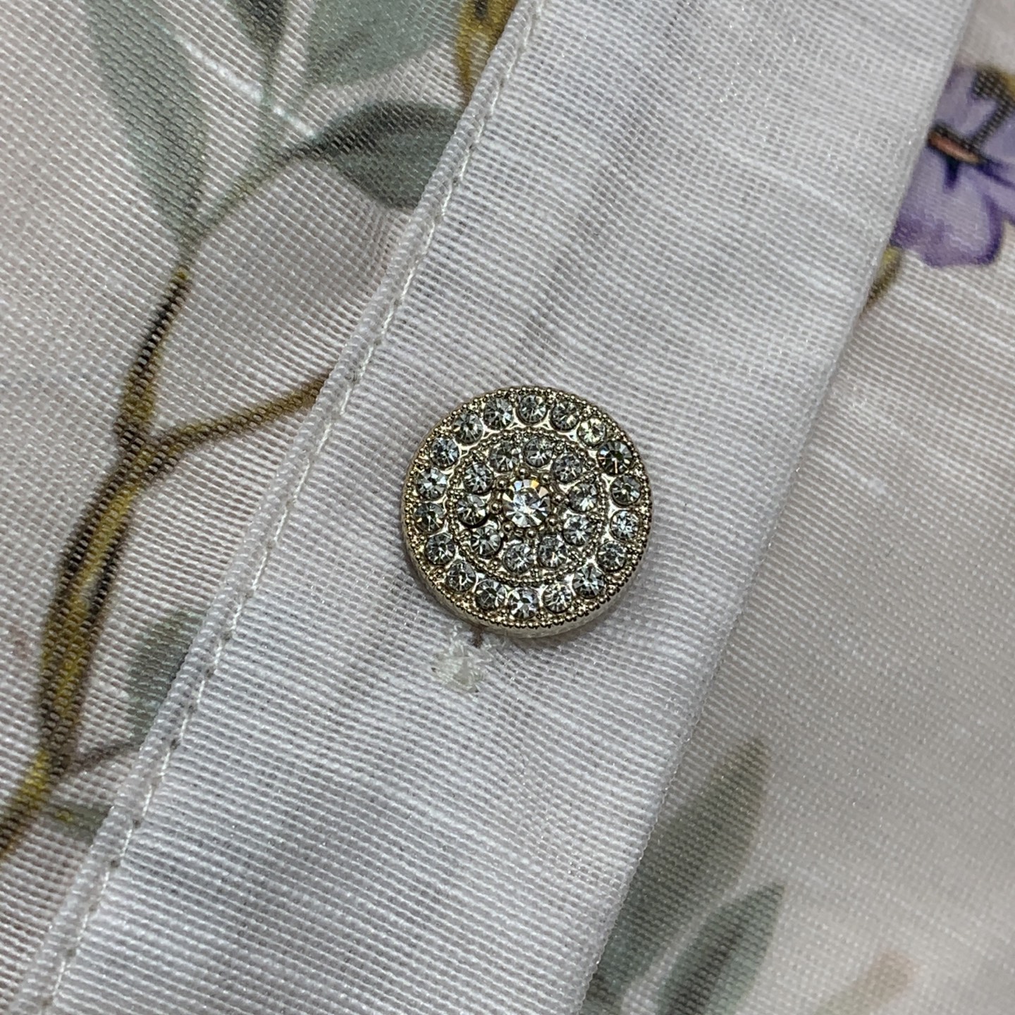 款号G ZIMMERMA*N兹默曼澳洲品牌高端定制 鸟儿枝头花朵图案印花前排扣门襟V领泡泡袖短袖连衣裙➕