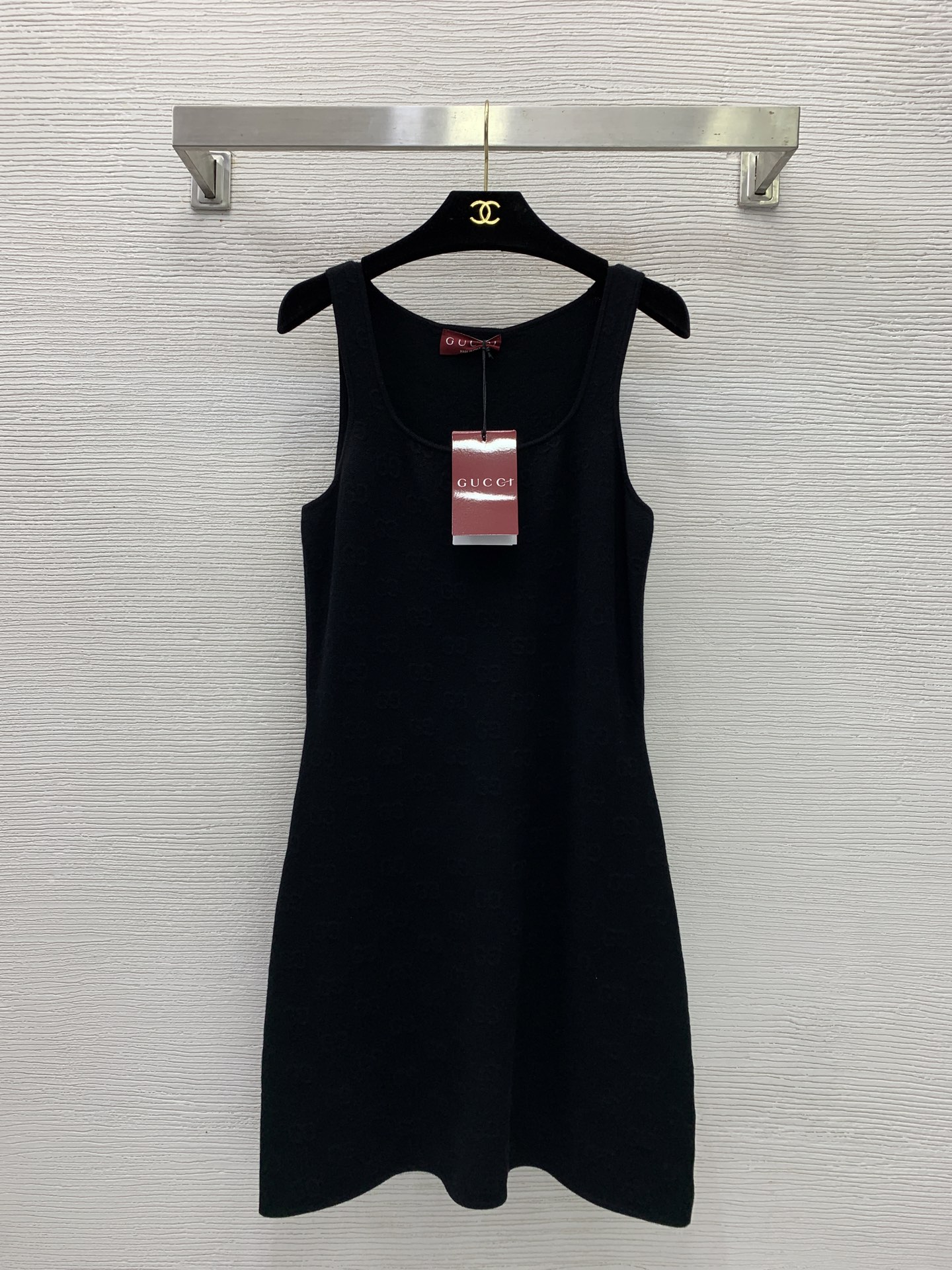 NO:802540,Style number G26041425 GUCC* new high-end customized GG letter logo jacquard slim fit U-neck vest knitted dress!  (M size bust 80, skirt length 85) batch,,gucci,skirts,19860909款号G26041425 GUCC*新款 高端定制GG字母logo提花修身显瘦U领背心针织连衣裙！（M码胸围80,裙长85）批,,gucci,skirts,,Women's clothing