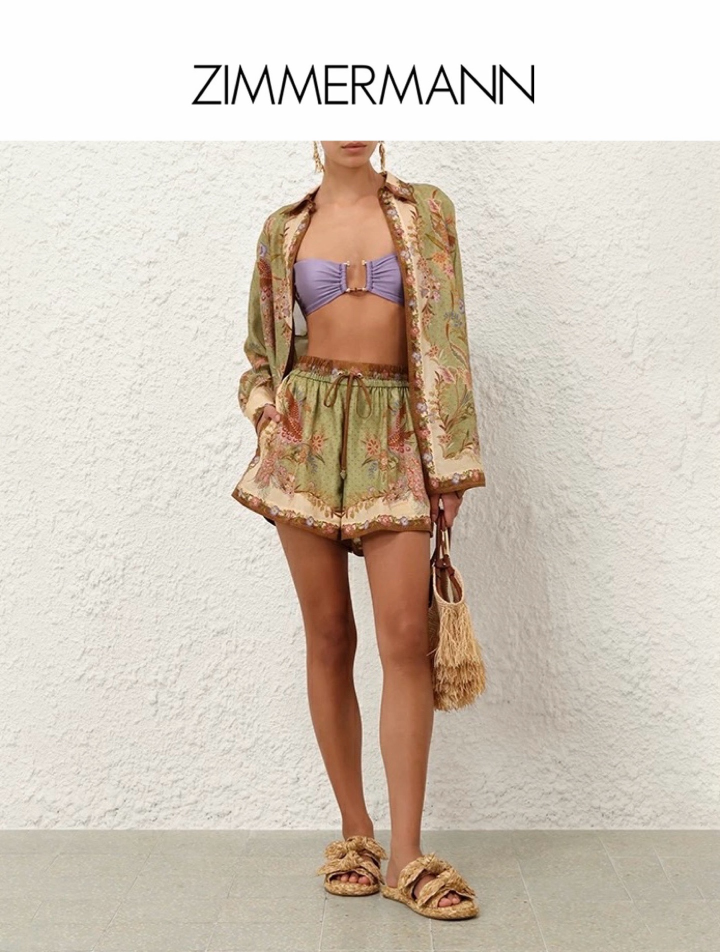 NO:823194,The highest version on the market, the girl inspects the goods, trims the three marks on the threads, pictures the goods and takes videos. If you want quality or service, please add me on WeChat. We do not accept urgent orders. Model No. D26050766 ZIMMERMA*N Zimmerman Australian brand high-end customized cotton and linen breathable fabrics, fashionable retro phoenix pattern printing two-piece suit!  Loose and versatile buttoned lapel long-sleeved shirt with drawstring elastic waist and loose wide-leg shorts!  1.2.3.4/SMLXL (size 3, shoulder width 54, chest 108, sleeve length 54, clothing length 76; waist 62~82 elastic, pants length 38), Zimmerman-clothing, shorts,19860909市面最高版本小妹验货、修剪线头上三标、货可图及拍视频,要品质要服务的加我微信,不接急单.款号D26050766 ZIMMERMA*N 兹默曼澳洲品牌高端定制棉麻透气面料、时尚复古凤凰图案印花两件套装！宽松百搭系扣翻领长袖衬衣抽绳松紧腰宽松阔腿短裤！1.2.3.4/SMLXL（3码肩宽54,胸围108,袖长54,衣长76；腰围62～82松紧弹力,裤长38）,兹默曼-服装,shorts,,Women's clothing