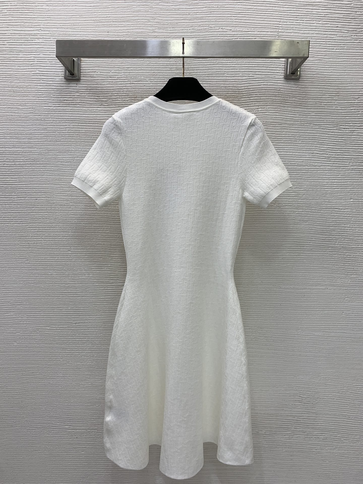 Dior Jacquard Knit Tie Belt Mini Dress