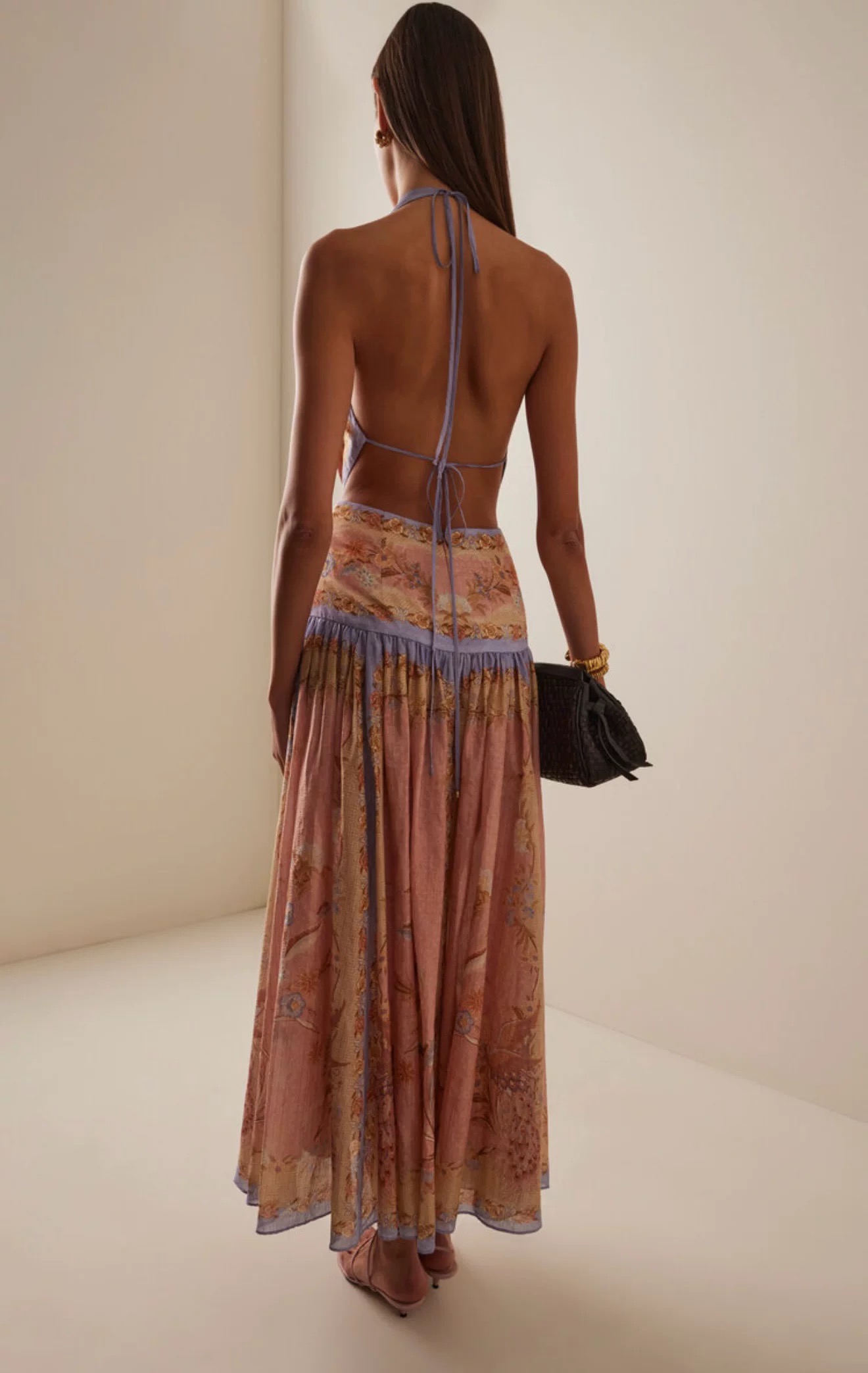 Multicolor Halter Dress