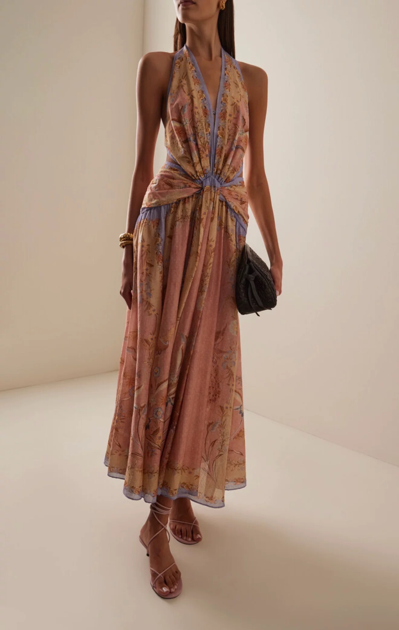 Multicolor Halter Dress