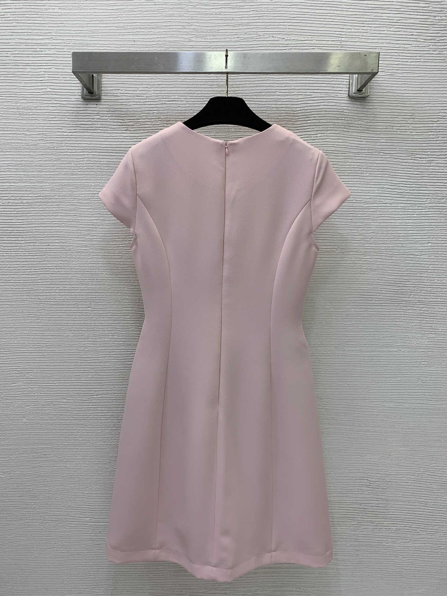 chanel Pink Crew Neck Short Sleeve Dress