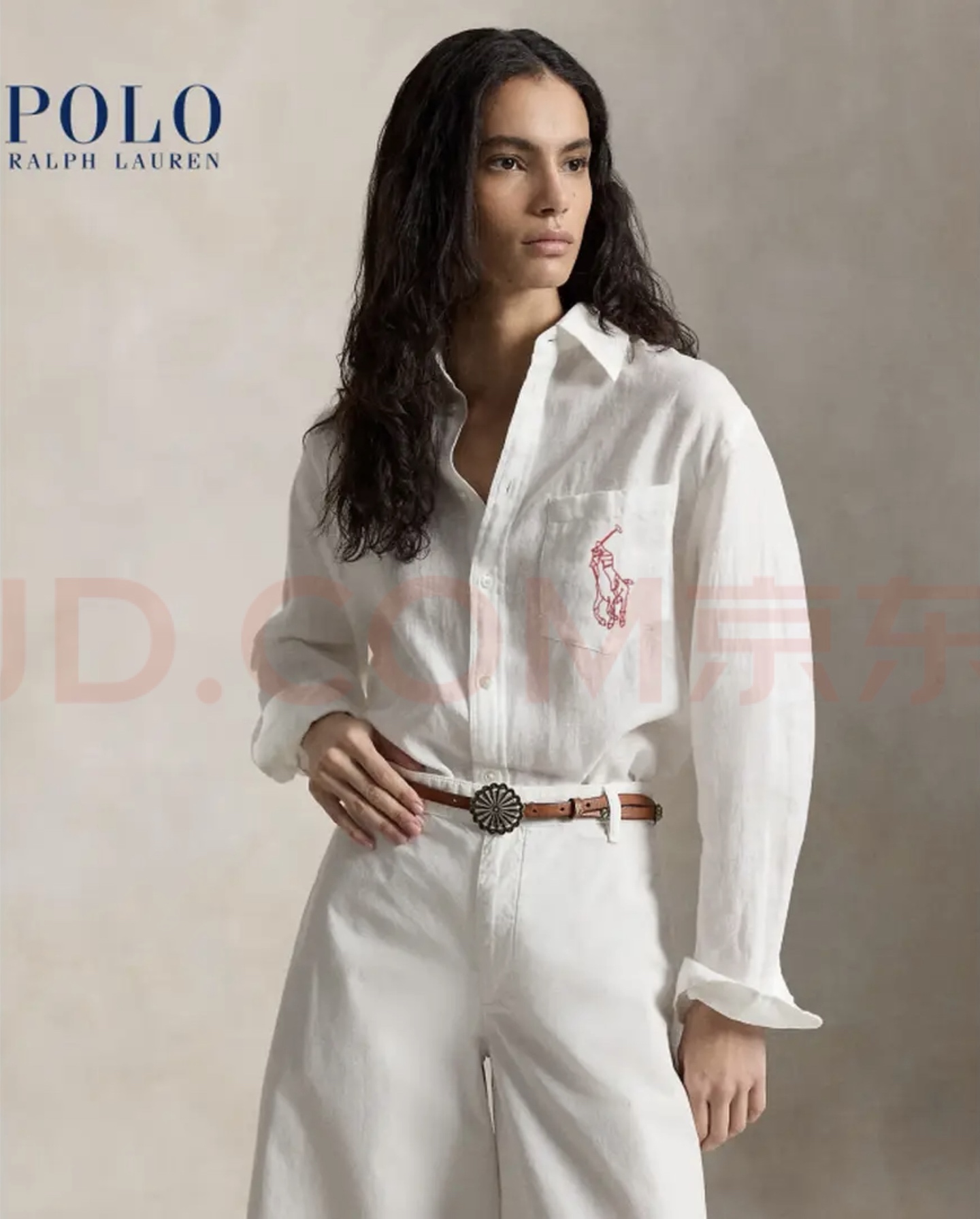 NO:867749,No. D26060827 Ralph Laure*Raff’s RL new custom cotton and linen blended fabric is breathable and comfortable!  Chest pocket pony embroidered logo loose casual buttoned lapel long-sleeved shirt air-conditioned shirt sun protection top!  Blue, white, (M size shoulder width 43, bust 102, sleeve length 56, back center length 70), women's clothing, loro piana,19860909号D26060827 Ralph Laure*拉夫家RL新 定制棉麻混纺面料透气舒适！胸前口袋小马刺绣徽标宽松休闲系扣翻领长袖衬衣 空调衫防晒上衣！蓝色、白色、（M码肩宽43,胸围102,袖长56,后中长70）,女装,loro piana,,Women's clothing