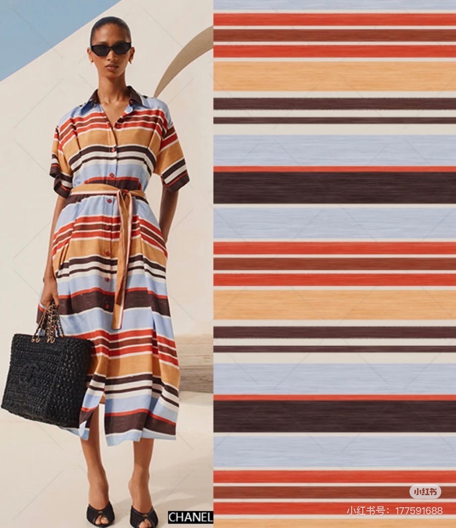 NO:886474,No. D26061538 CHANE*L new contrasting stripes and color-blocking single-breasted placket waist slimming wide-sleeved short-sleeved dress!  (M size shoulder width 36, bust 96, waist 80, sleeve length 24, skirt length 129), Chanel-clothing, chanel, chanel, skirts, T-shirt,19860909号D26061538 CHANE*L新 撞色条纹拼色单排扣门襟收腰显瘦大摆短袖连衣裙！（M码肩宽36,胸围96,腰围80,袖长24,裙长129）,香奈儿-服装,chanel,chanel,skirts,T-shirt,,Women's clothing