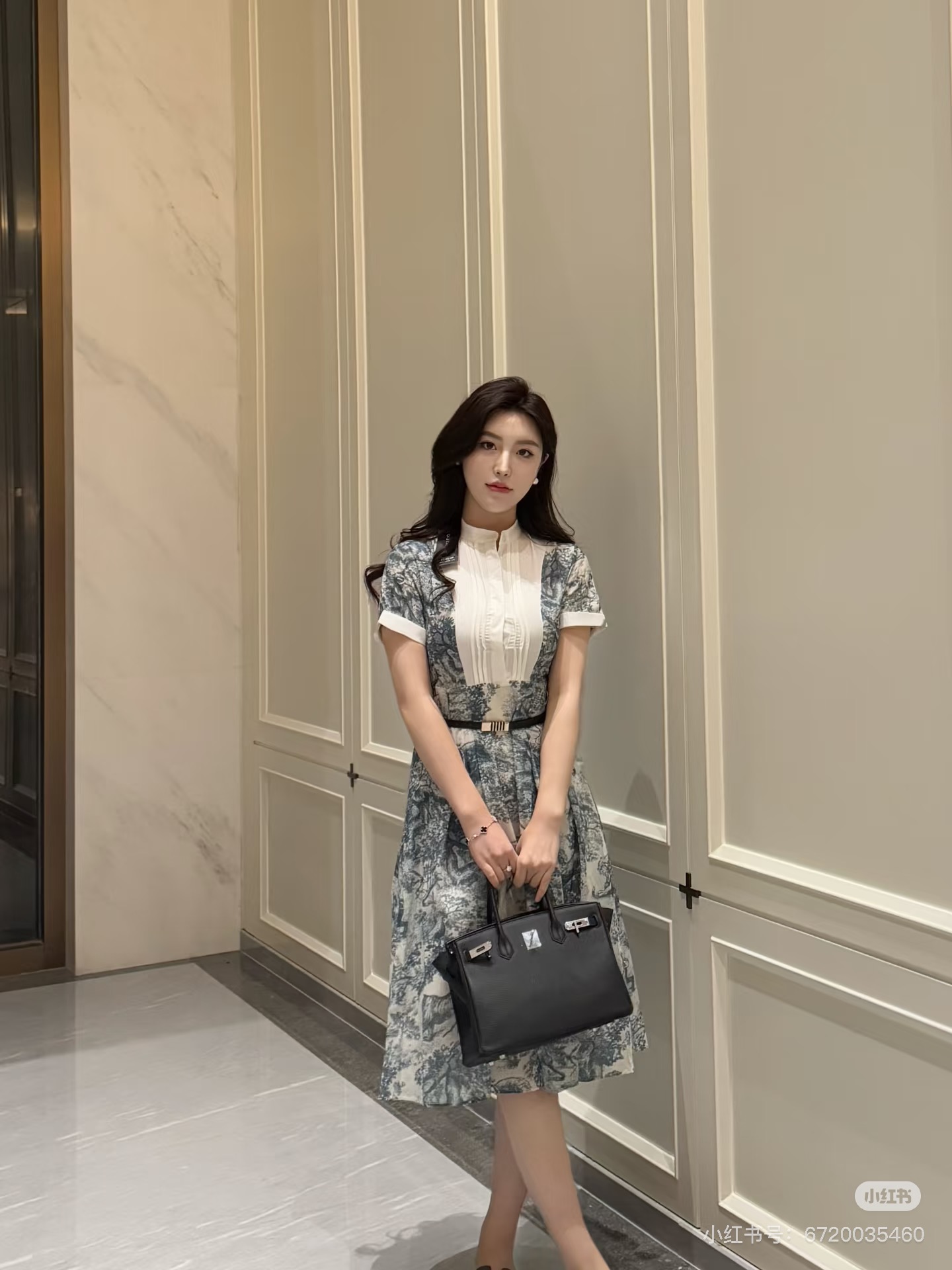 NO:890226,No. G26062312 Dio* new star Gao Yuanyuantong single-breasted placket pleated contrast color splicing animal forest tiger pattern print, waist slimming large skirt small stand-up collar short-sleeved dress with belt!  (L size shoulder width 38, bust 90, waist 78, sleeve length 21, skirt length 111), Dior-clothing, dior, dior, skirts, T-shirt,19860909号G26062312 Dio*新明星高圆圆同 单排扣门襟压褶撞色拼接动物森林老虎图案印花、收腰显瘦大裙摆小立领短袖连衣裙配腰带！ （L码肩宽38,胸围90,腰围78,袖长21,裙长111）,迪奥-服装,dior,dior,skirts,T-shirt,,Women's clothing
