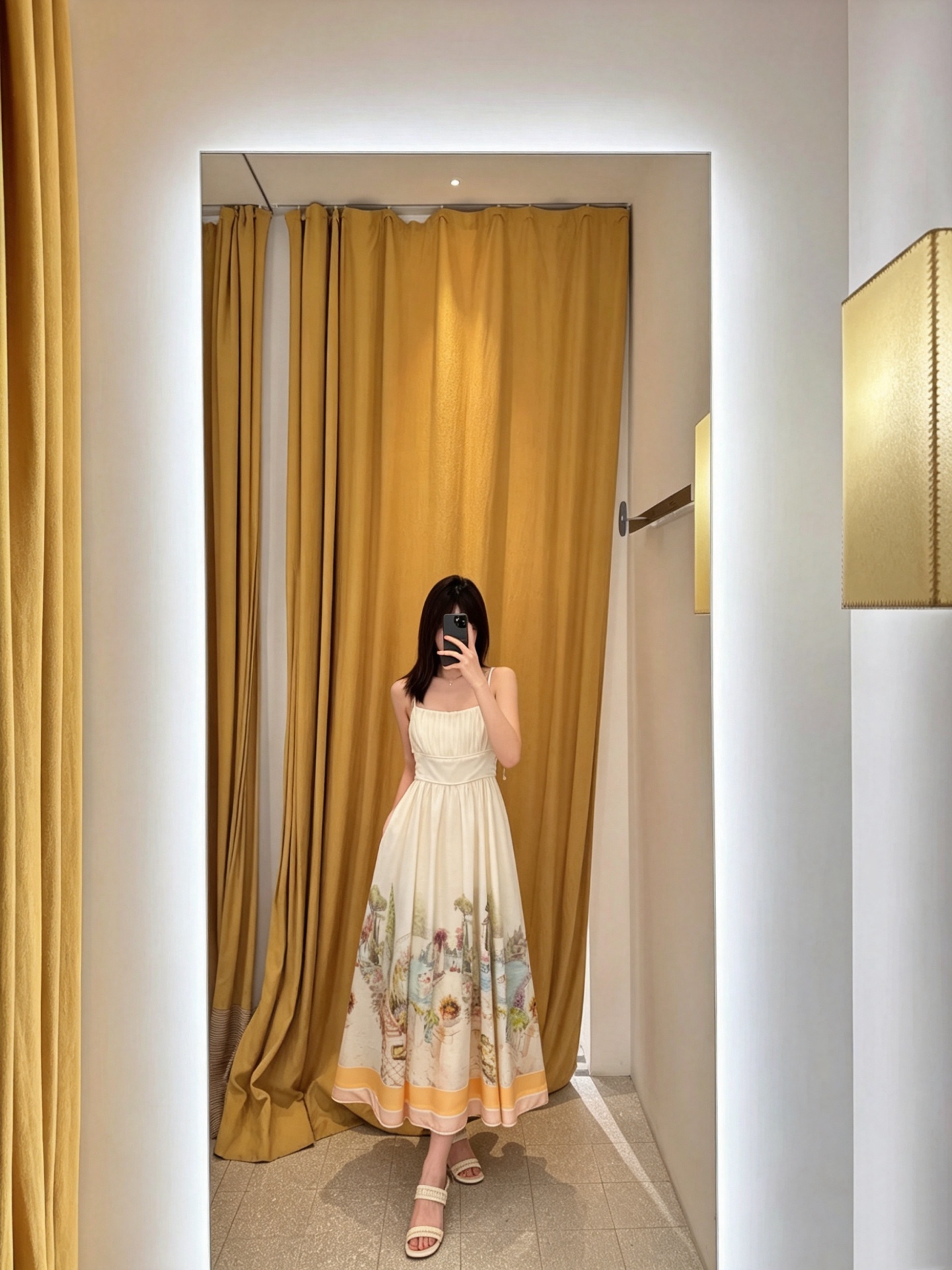NO:892724,No. G26062576 ZIMMERMA*N Zimmerman's new Australian brand high-end custom-made linen and cotton blended fabrics, holiday style castle garden river pool pattern printing chest pleated splicing high waist slimming large skirt suspender dress!  1.2.3.4/SMLXL (size 2 bust 78~94, elastic back, waist 68, skirt length 108), Zimmerman-clothing, skirts,19860909号G26062576 ZIMMERMA*N兹默曼新澳洲品牌高端定制亚麻棉混纺面料、度假风城堡花园河池图案印花胸前压褶拼接高腰显瘦大裙摆吊带连衣裙！1.2.3.4/SMLXL（2码胸围78～94后背打揽弹力,腰围68,裙长108）,兹默曼-服装,skirts,,Women's clothing