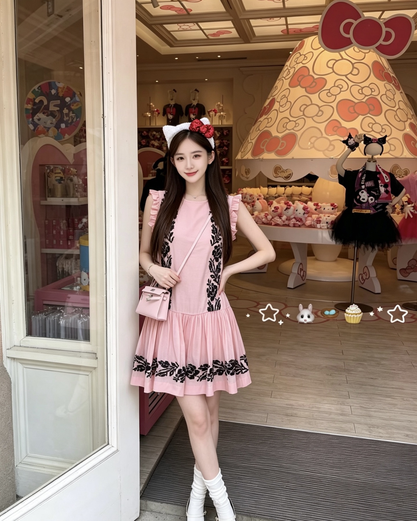 NO:892709,No. G26062506 Loro Pian*a new LP high-end custom-made heavy-duty retro flower thousands-needle embroidery, fungus-edged small flying sleeves and pleated hem small A version loose, versatile, playful and age-reducing dress!  Pink, apricot, (S size bust 86, skirt length 90), women's clothing,loro piana,loro piana,skirts,19860909号G26062506 Loro Pian*a新LP高端定制 重工复古花朵万针刺绣、木耳边小飞袖下摆压褶小A版宽松百搭俏皮减龄连衣裙！粉色、杏色、 （S码胸围86,裙长90）,女装,loro piana,loro piana,skirts,,Women's clothing